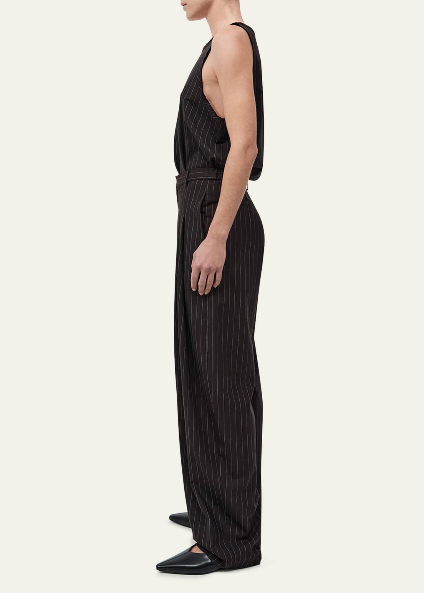 St. Agni Pinstripe Wool Tank Top Image 4 of 5