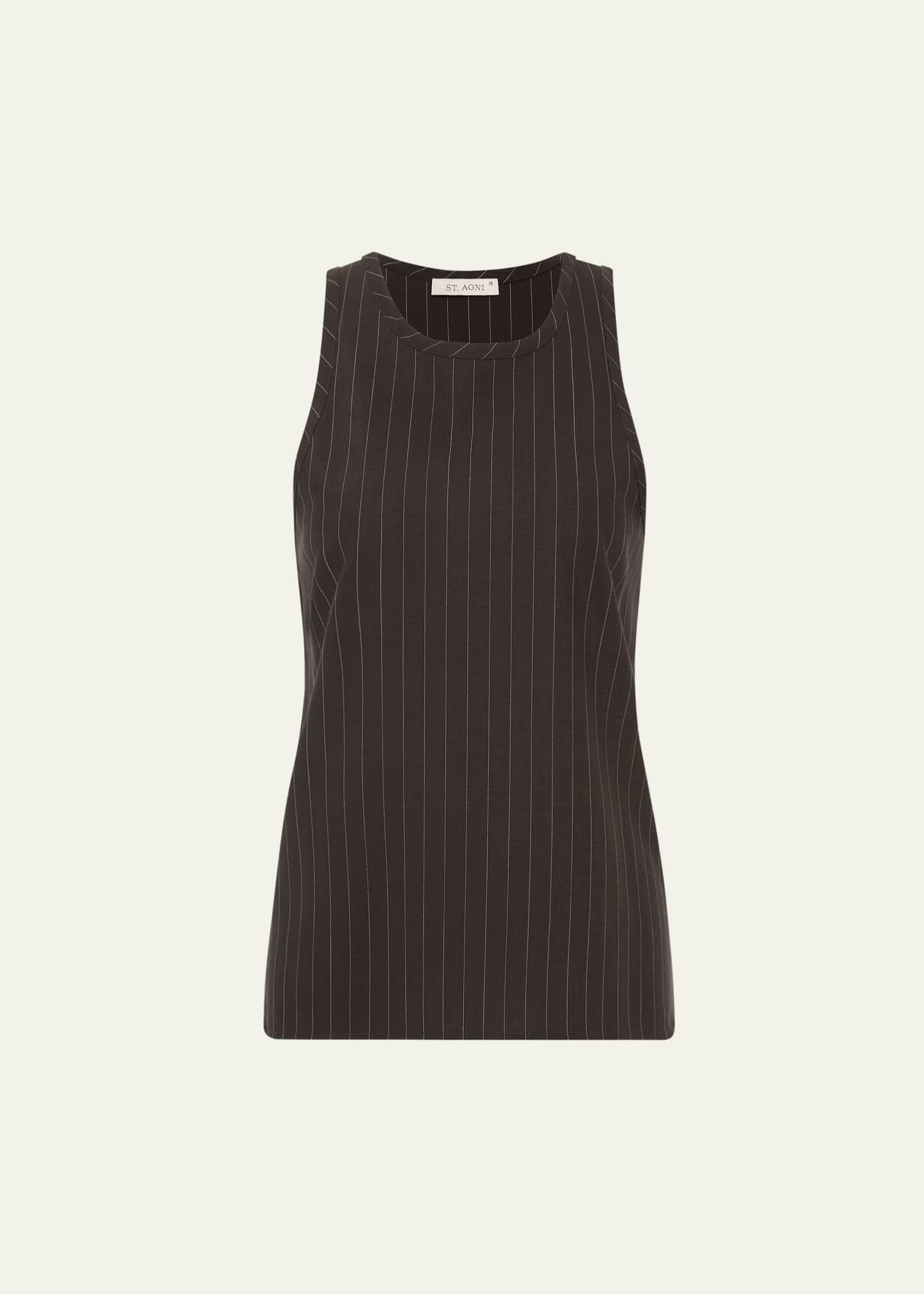St. Agni Pinstripe Wool Tank Top Image 1 of 5