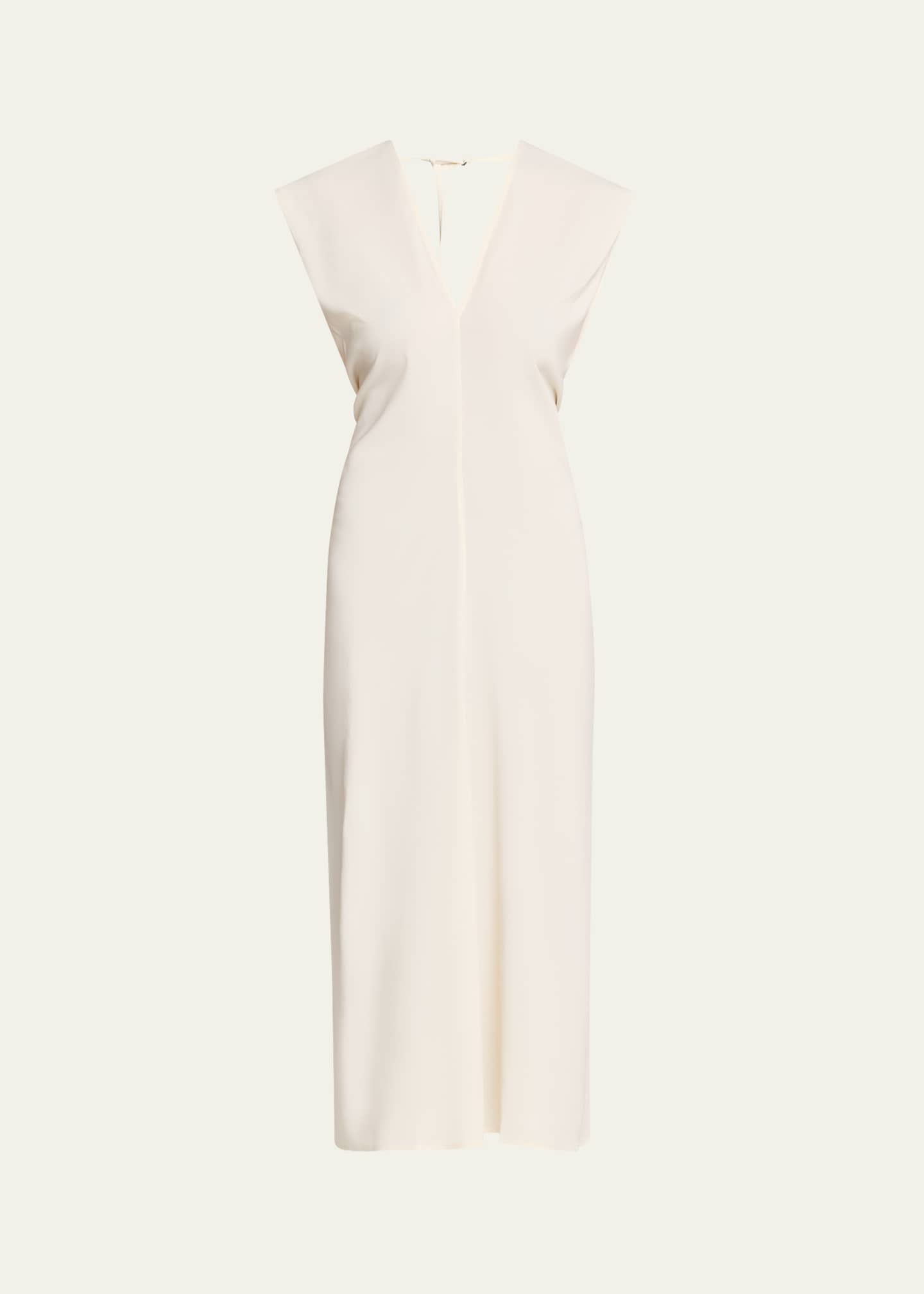 St. Agni Plunge-Neck Draped Maxi Dress Image 1 of 5