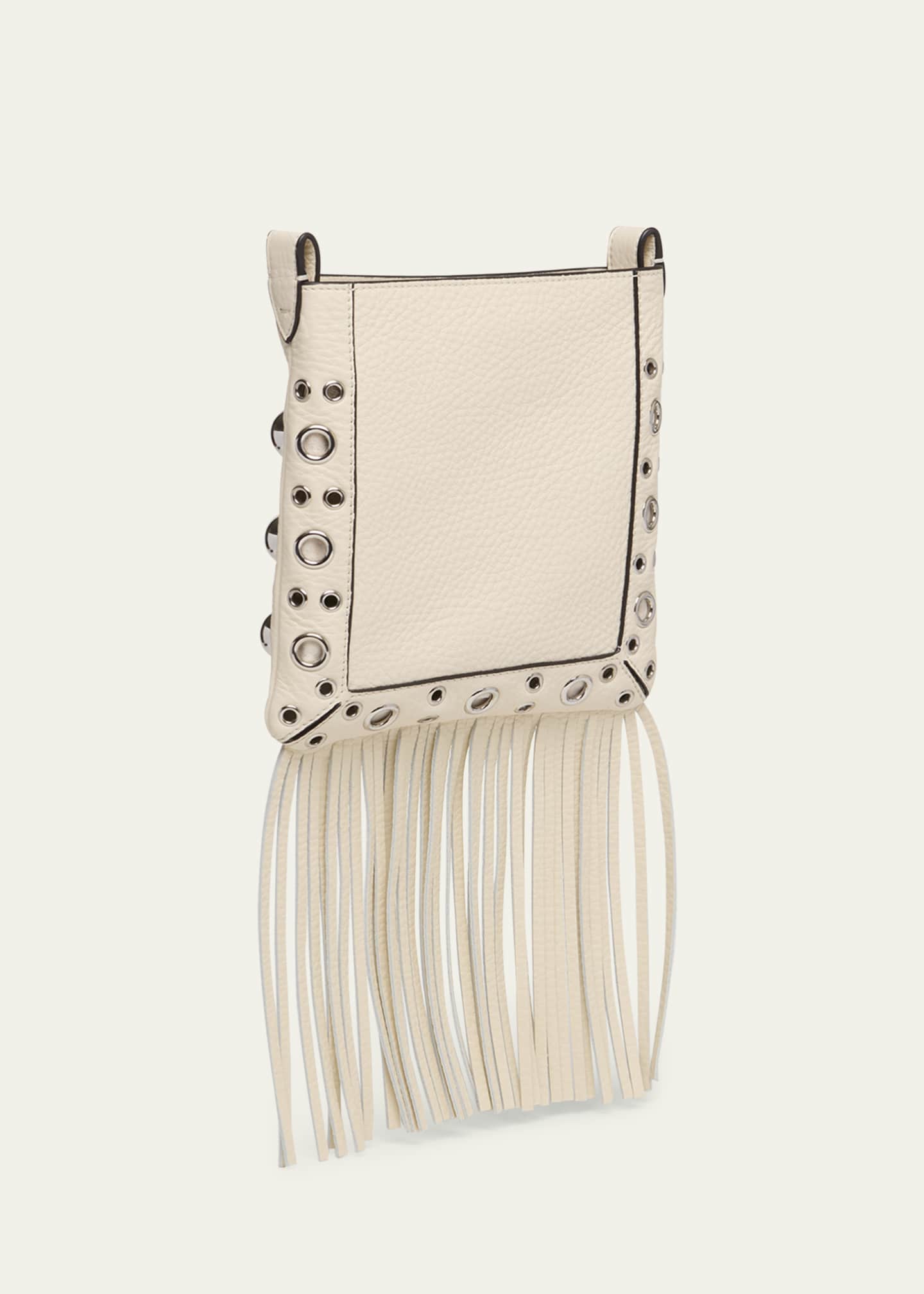 Valentino Garavani Nellcote Small Fringe Studded Leather Crossbody Bag Image 3 of 5