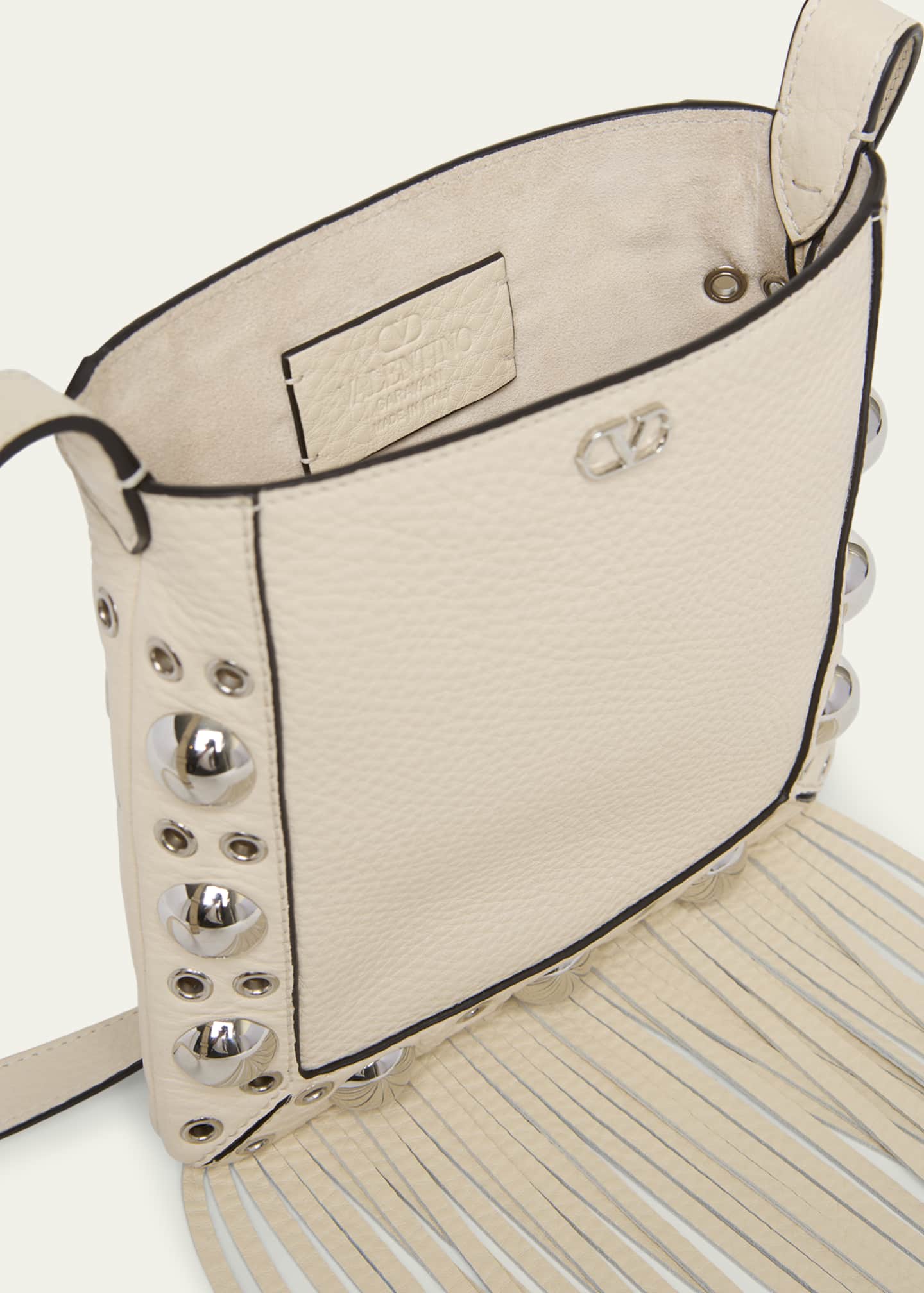 Valentino Garavani Nellcote Small Fringe Studded Leather Crossbody Bag Image 4 of 5
