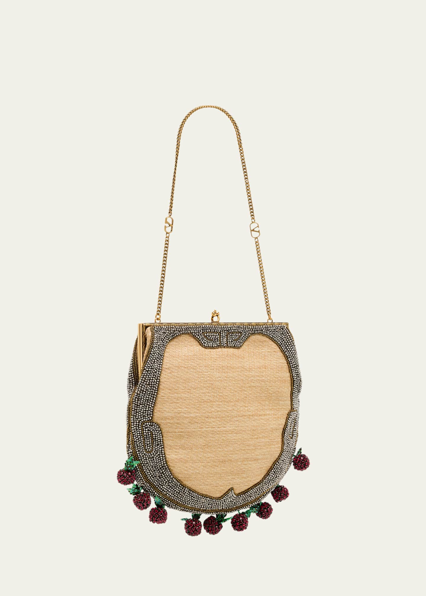 VIP【関税送料無料】希少 Valentino Garavani Textile Clutch Valentino Garavani Locò Clutch In Papier Floral Fabric With