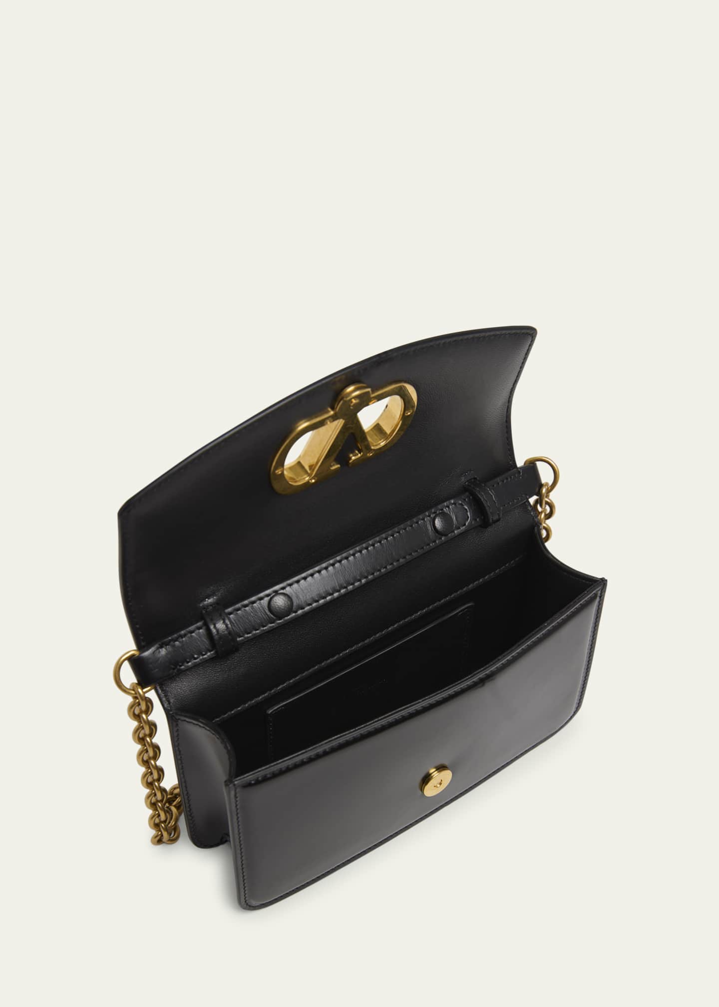 Valentino Garavani Vain Small VLOGO Leather Clutch Bag Image 4 of 5