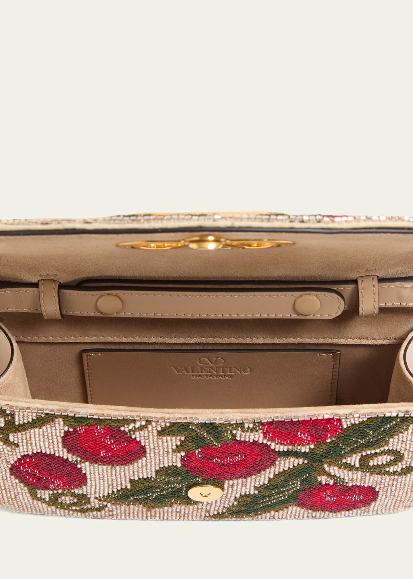 Valentino Garavani Vain Small Cherries Beaded Clutch Bag Image 4 of 5