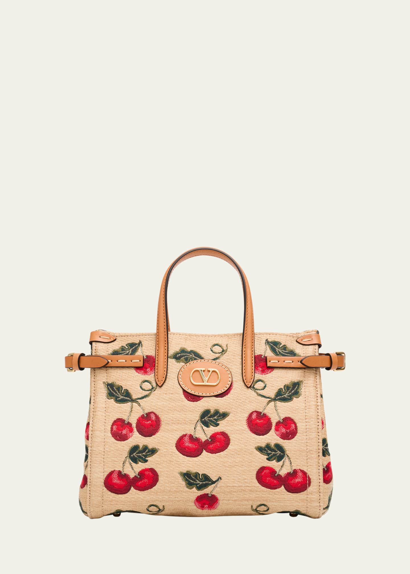 トートバッグ Valentino Garavani Antibes Small Tote Bag Antibes Small canvas tote bag in beige - Valentino Garavani