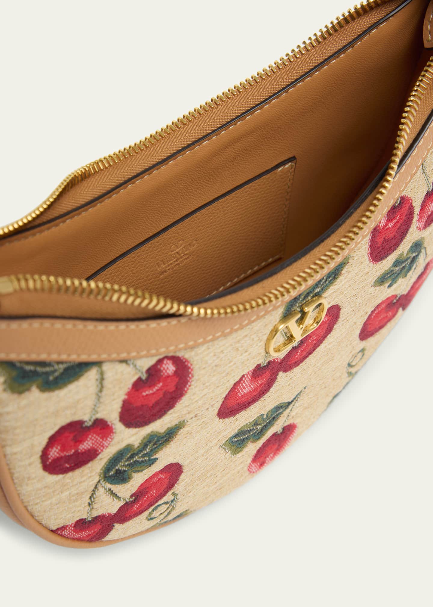 Valentino Garavani VLOGO Signature Mini Cherries Jacquard Shoulder Bag Image 4 of 5