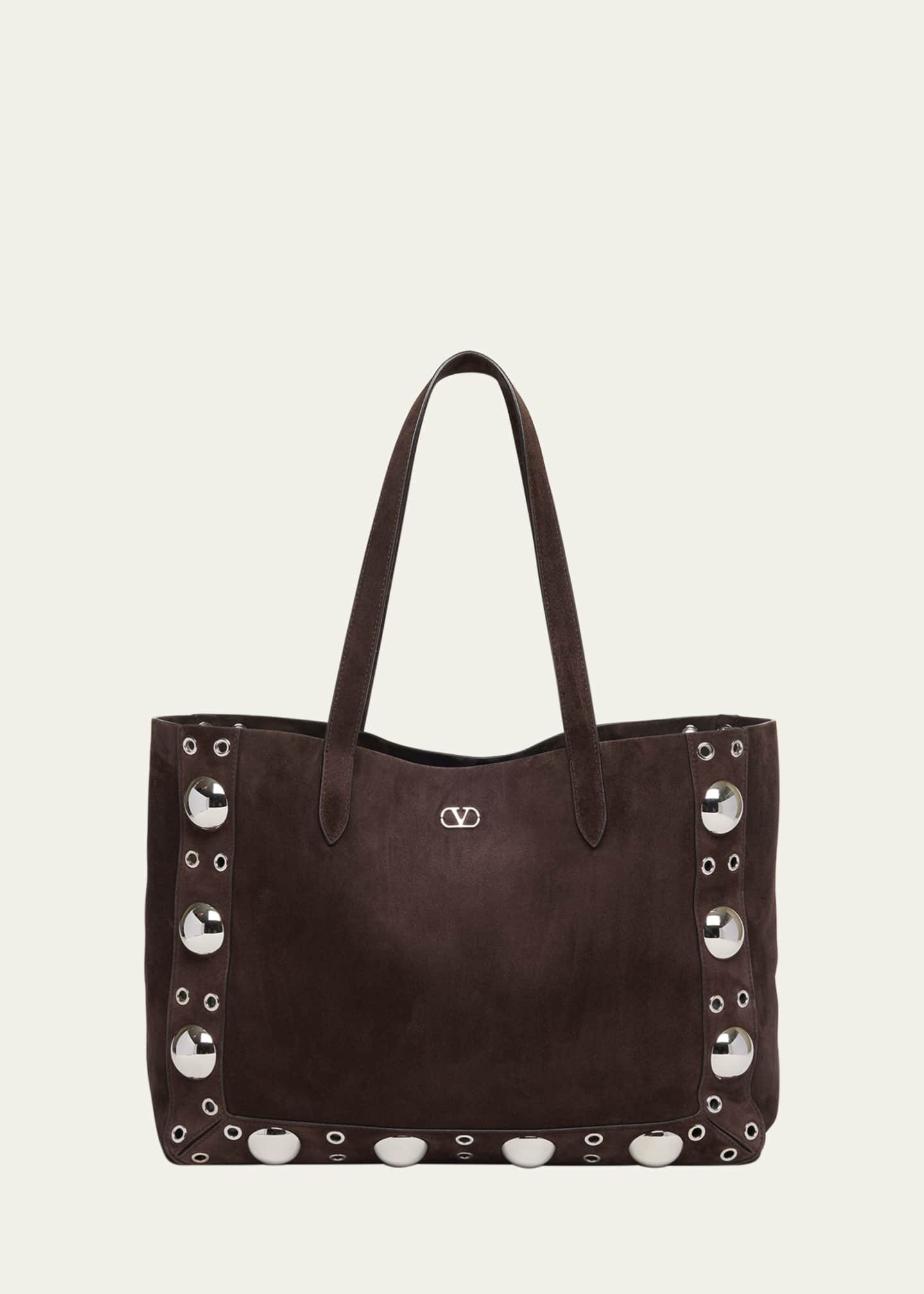 Valentino Garavani Nellcote Studded Suede Tote Bag Image 1 of 5