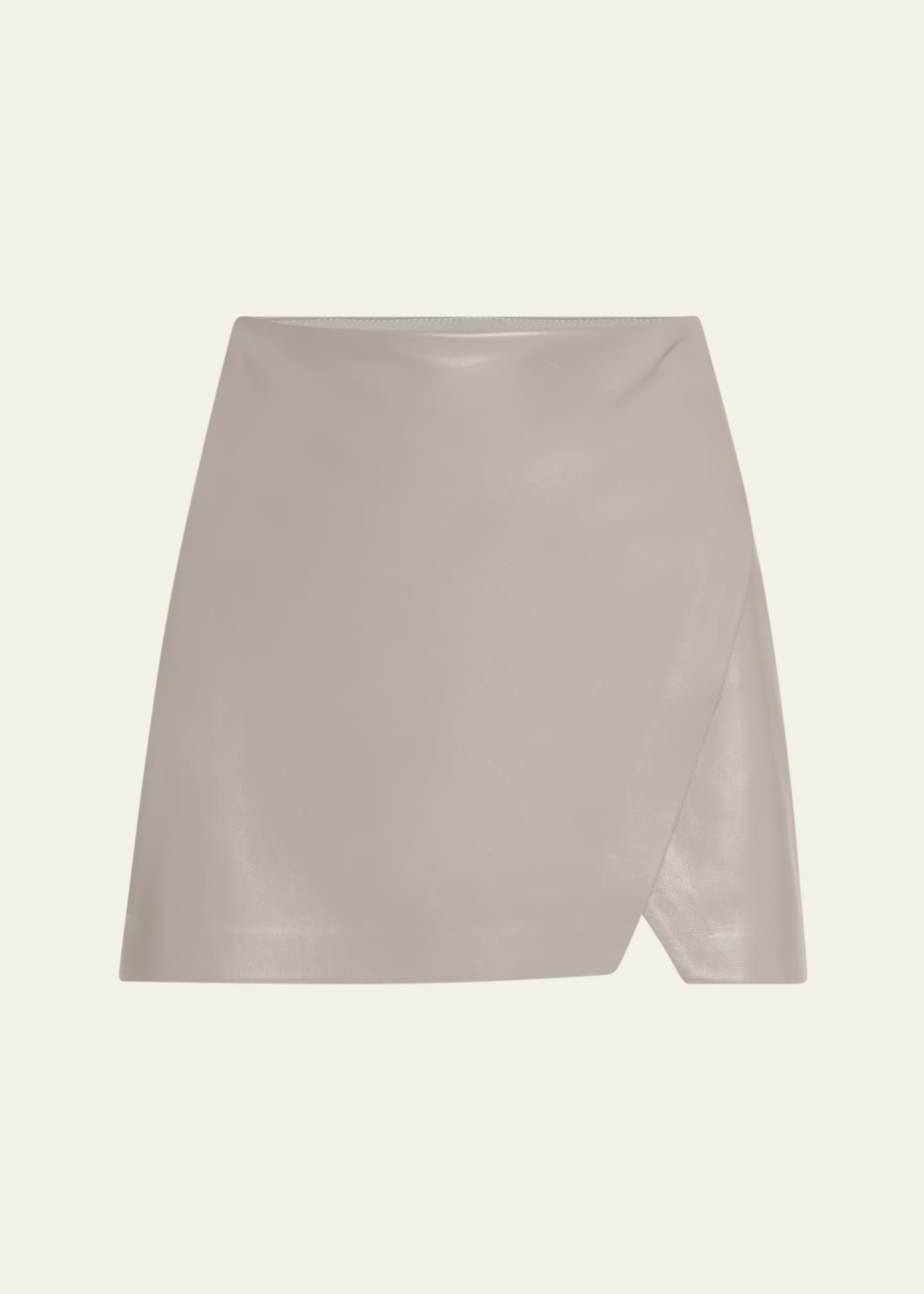 Alice + Olivia Siobhan Vegan Leather Wrap Mini Skirt Image 1 of 5