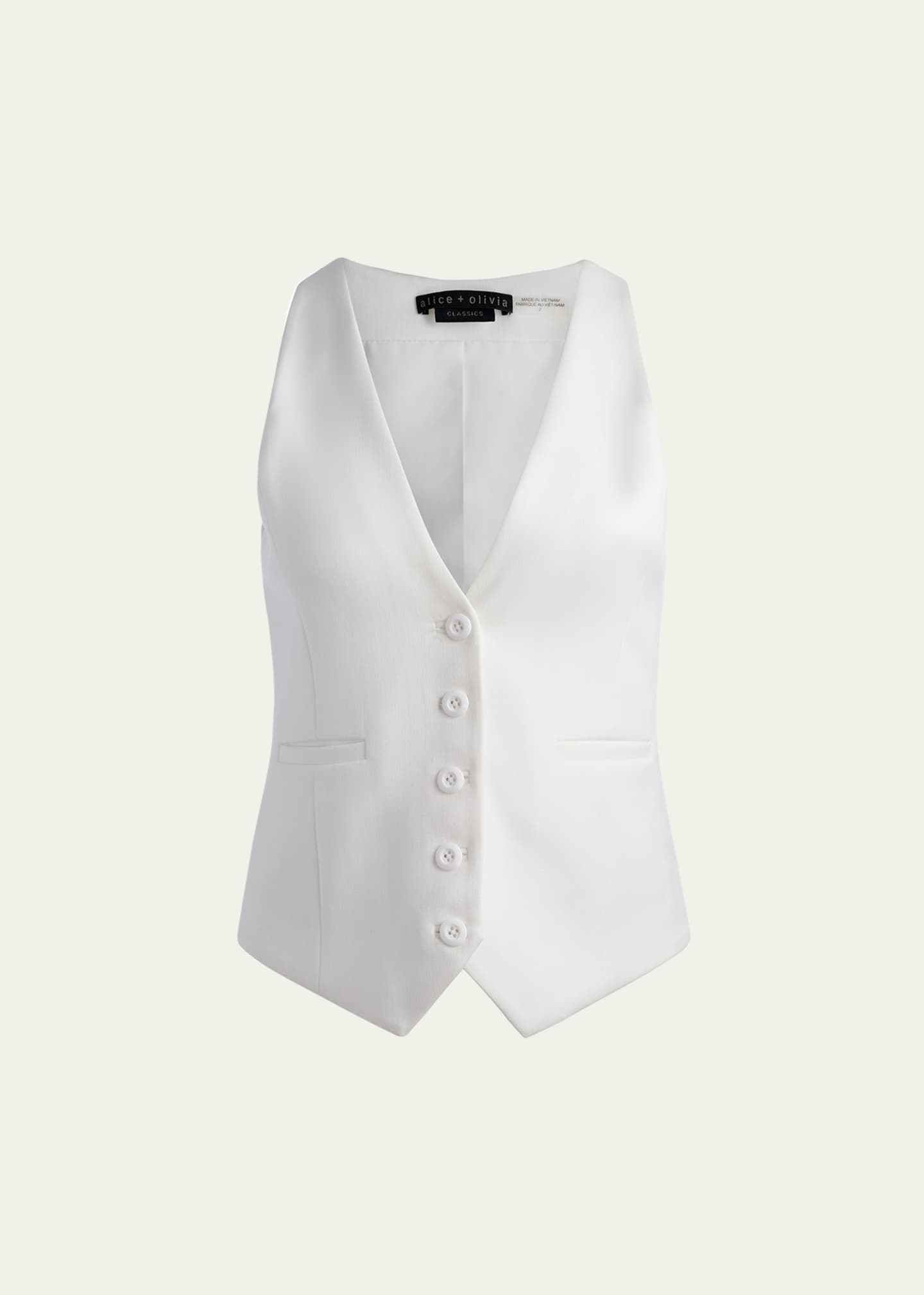 Alice + Olivia Mazie Deep V-Neck Slim Vest Image 1 of 6