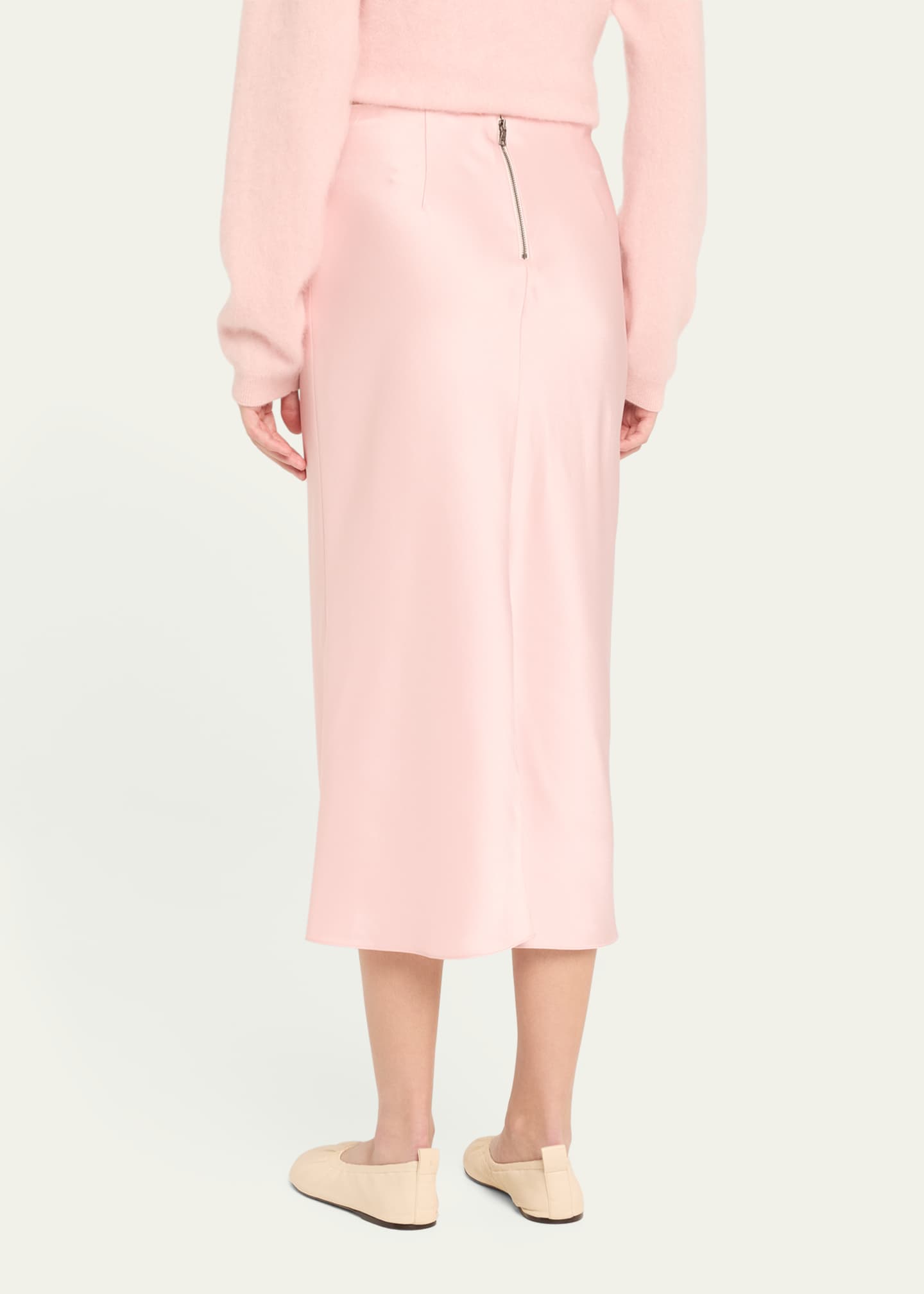 Alice + Olivia Maeve Mid-Length Slip Skirt Image 3 of 5