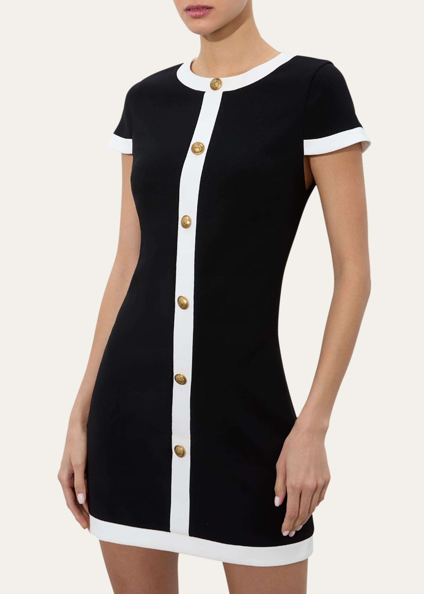Alice + Olivia Coley Button-Front Mini Dress Image 4 of 5