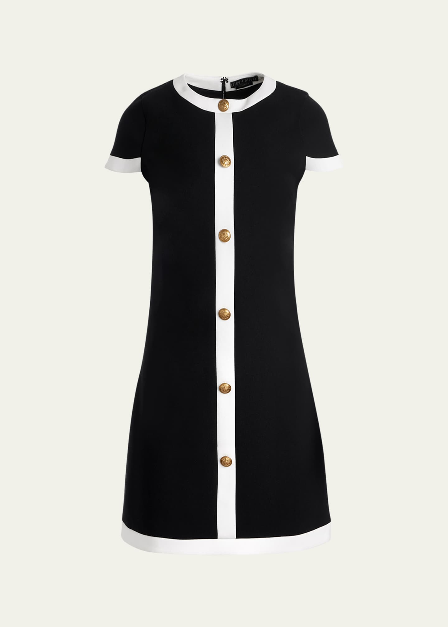 Alice + Olivia Coley Button-Front Mini Dress Image 1 of 5