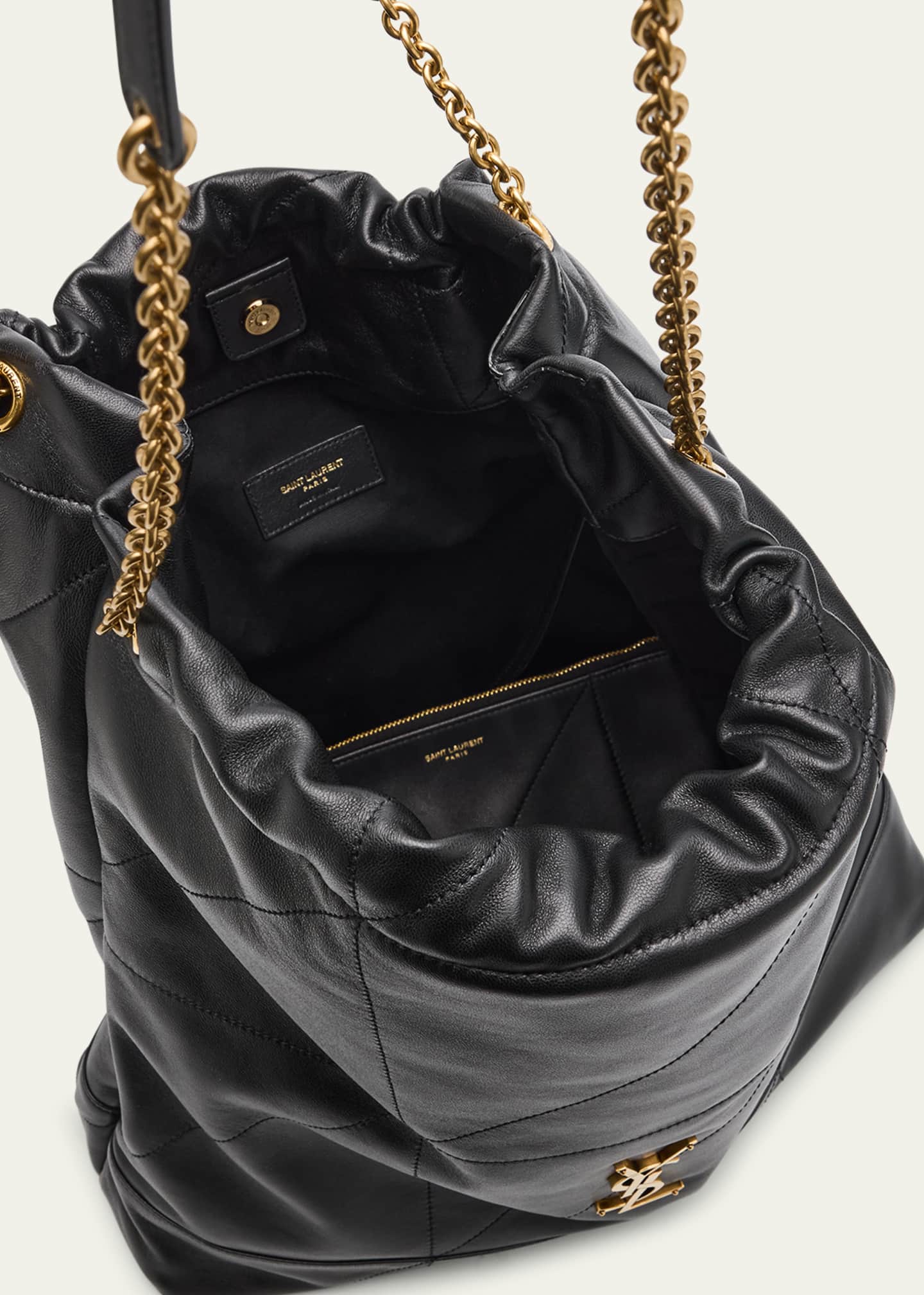 Saint Laurent Jamie Large Pochon YSL Shoulder Bag in Quilted Lambskin Leather Image 3 of 4