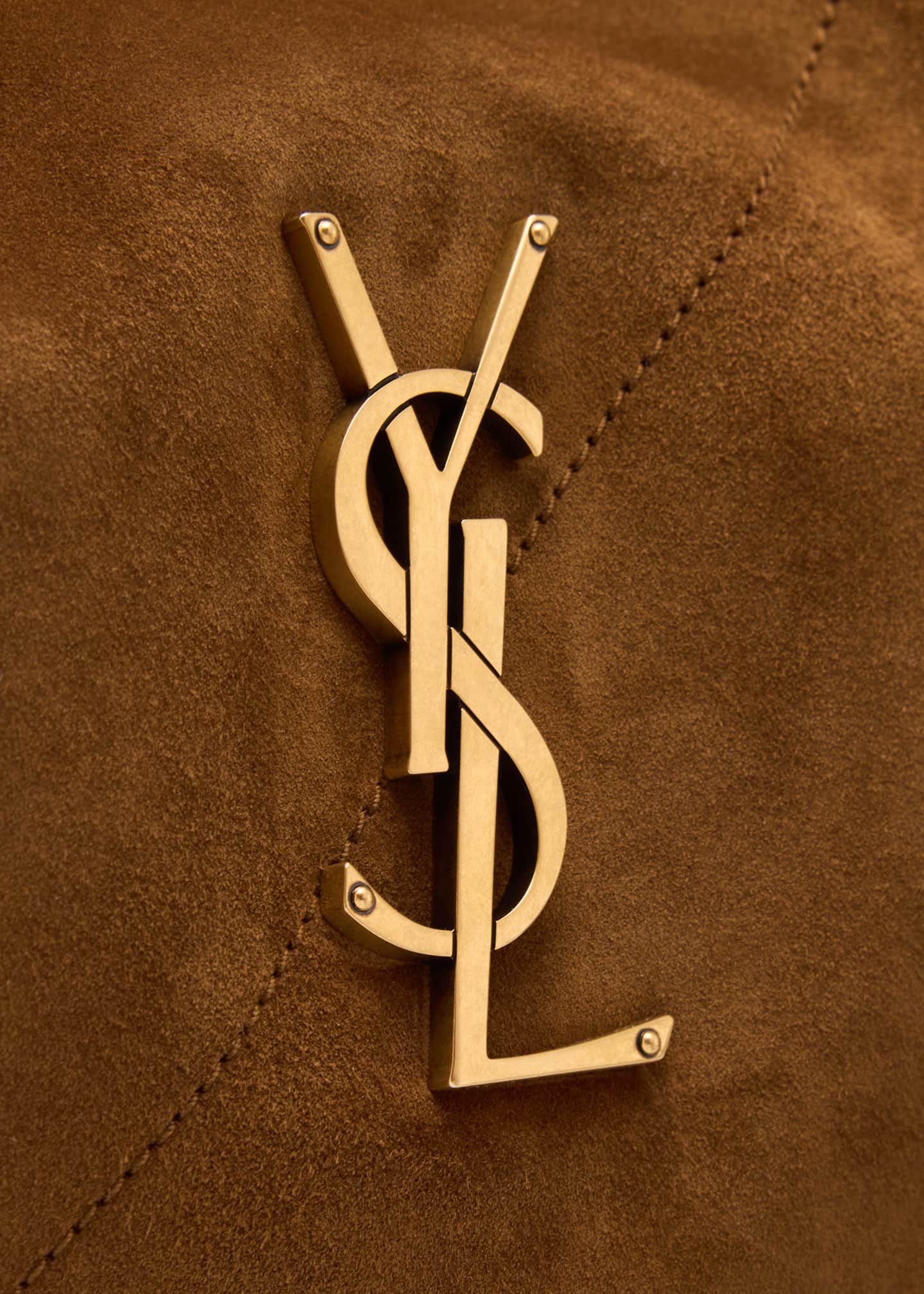 Saint Laurent Jamie Large Pochon YSL Shoulder Bag in Quilted Suede Image 5 of 5
