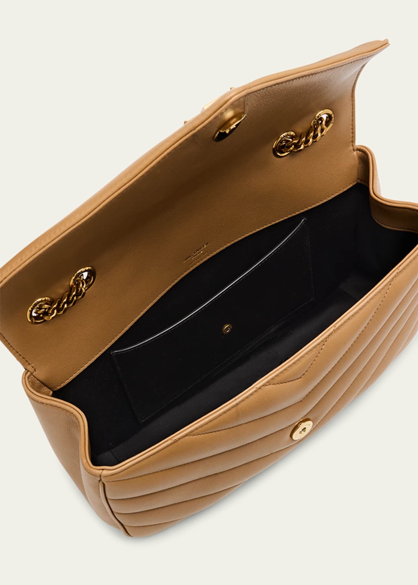 【関税・送料込】Saint Laurent LOULOU MEDIUM ナチュラルタン Saint Laurent Loulou Medium YSL Chain Shoulder Bag in