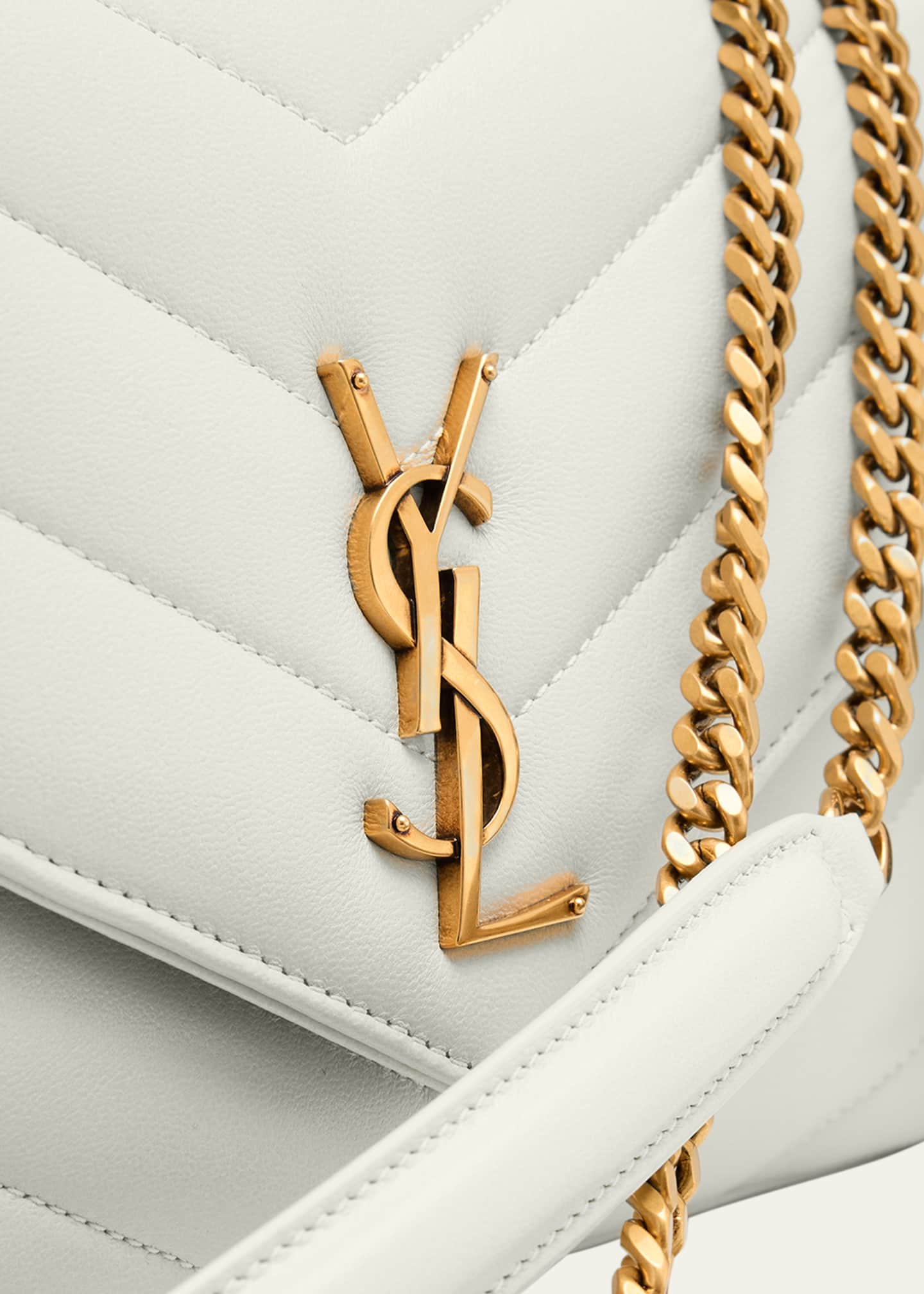 Saint Laurent Loulou Medium YSL Chain Shoulder Bag in Quilted Leather Image 6 of 6