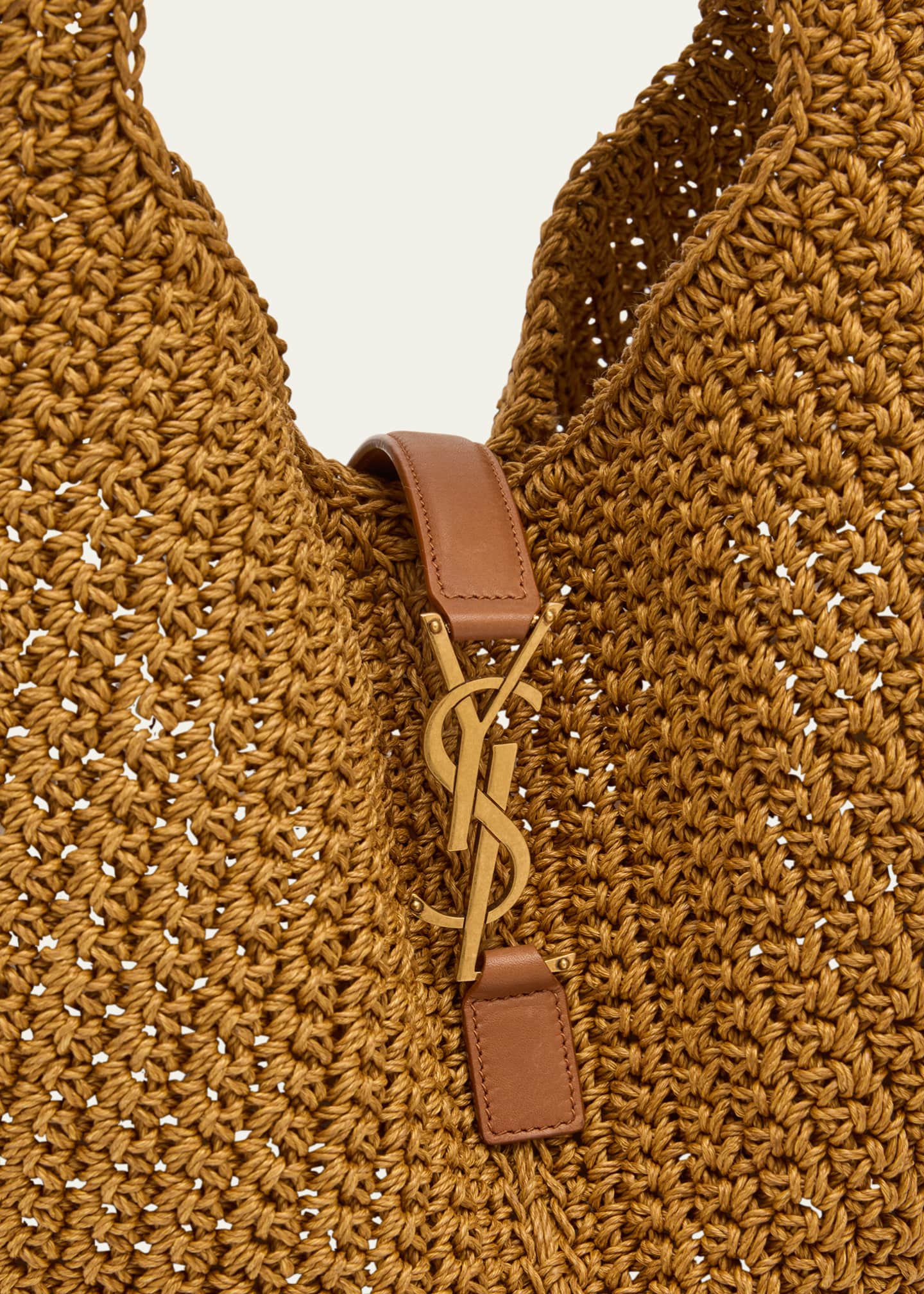 Saint Laurent Bea YSL Tote Bag in Cord and Leather Image 6 of 6