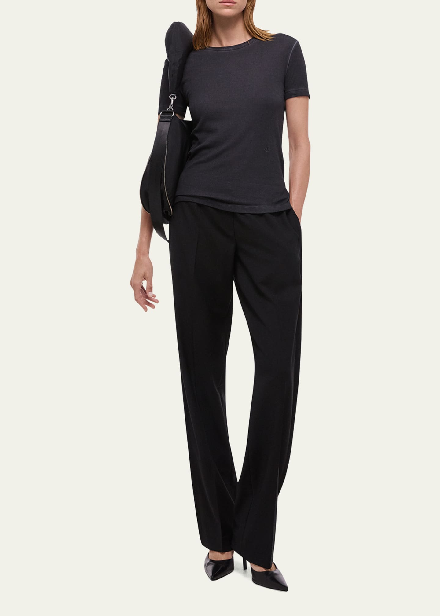 Helmut Lang Shrunken Crewneck Tee Image 2 of 4