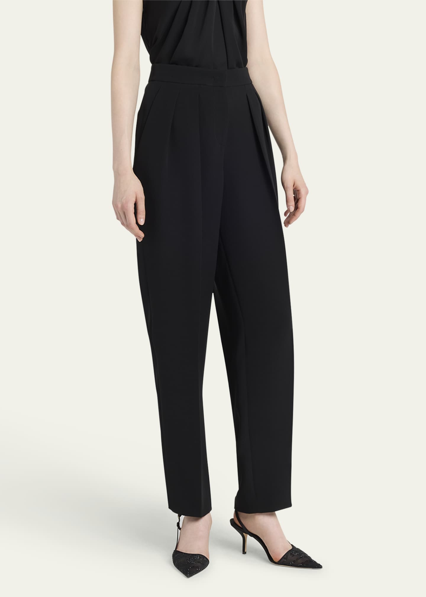 Giorgio Armani Pleated Silk Trousers Image 4 of 5