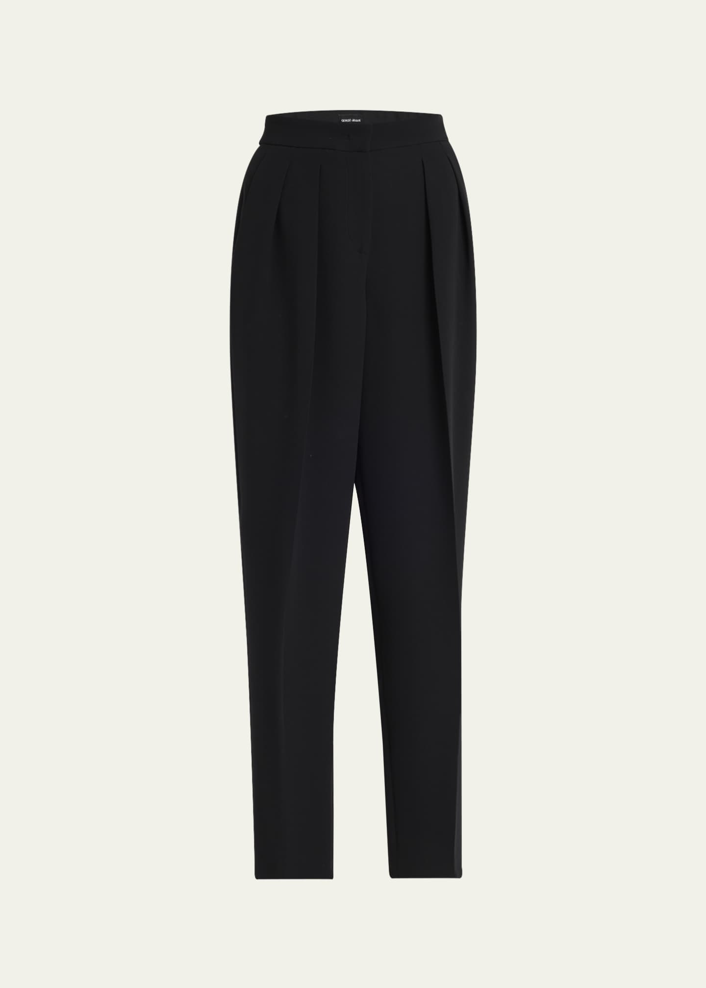 Giorgio Armani Pleated Silk Trousers Image 1 of 5