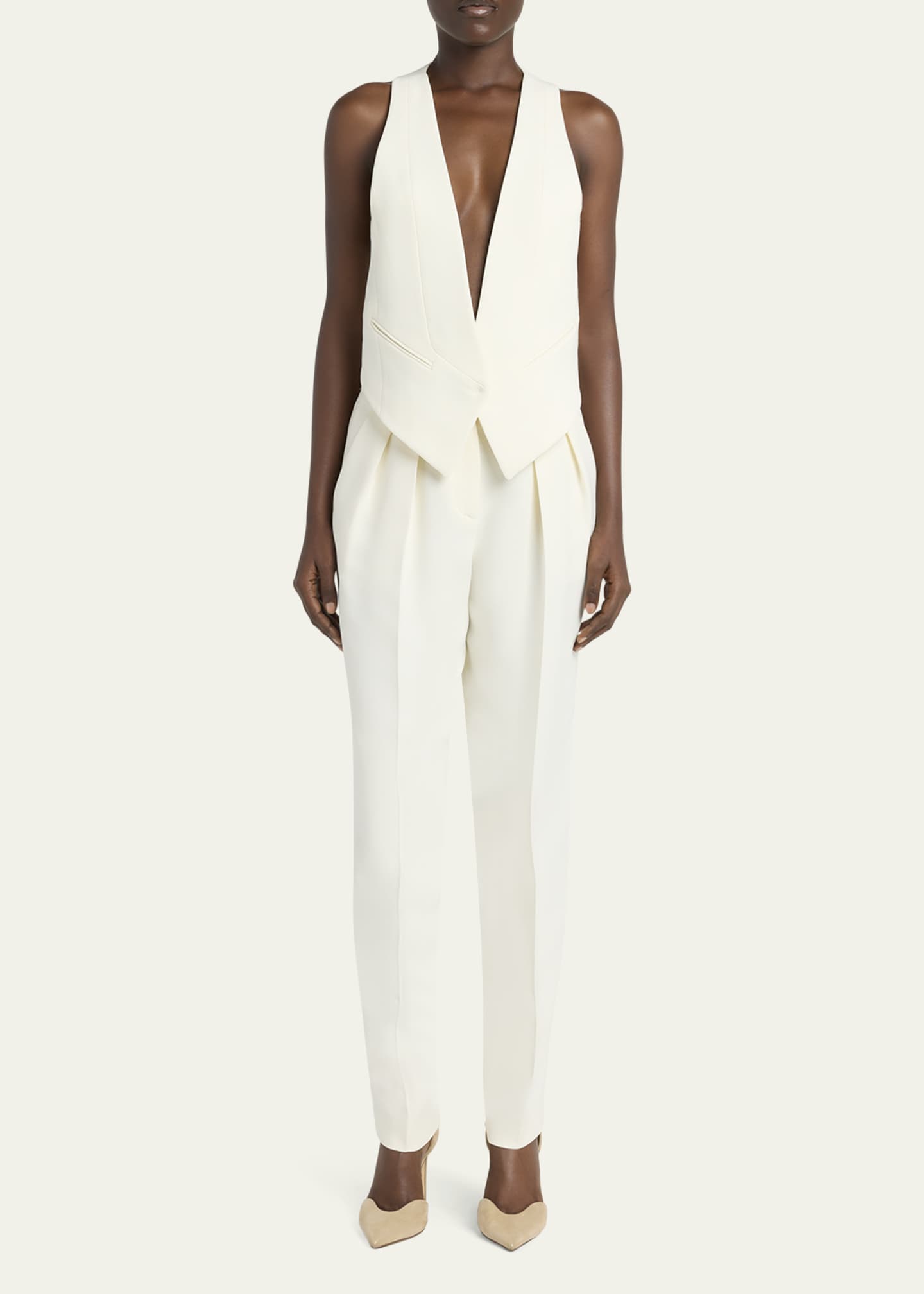 Giorgio Armani V-Neck Cutout Waistcoat Image 2 of 5