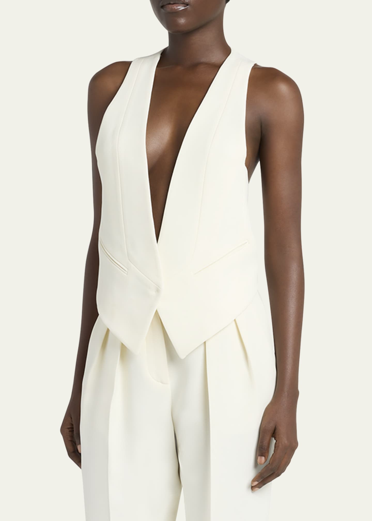 Giorgio Armani V-Neck Cutout Waistcoat Image 4 of 5