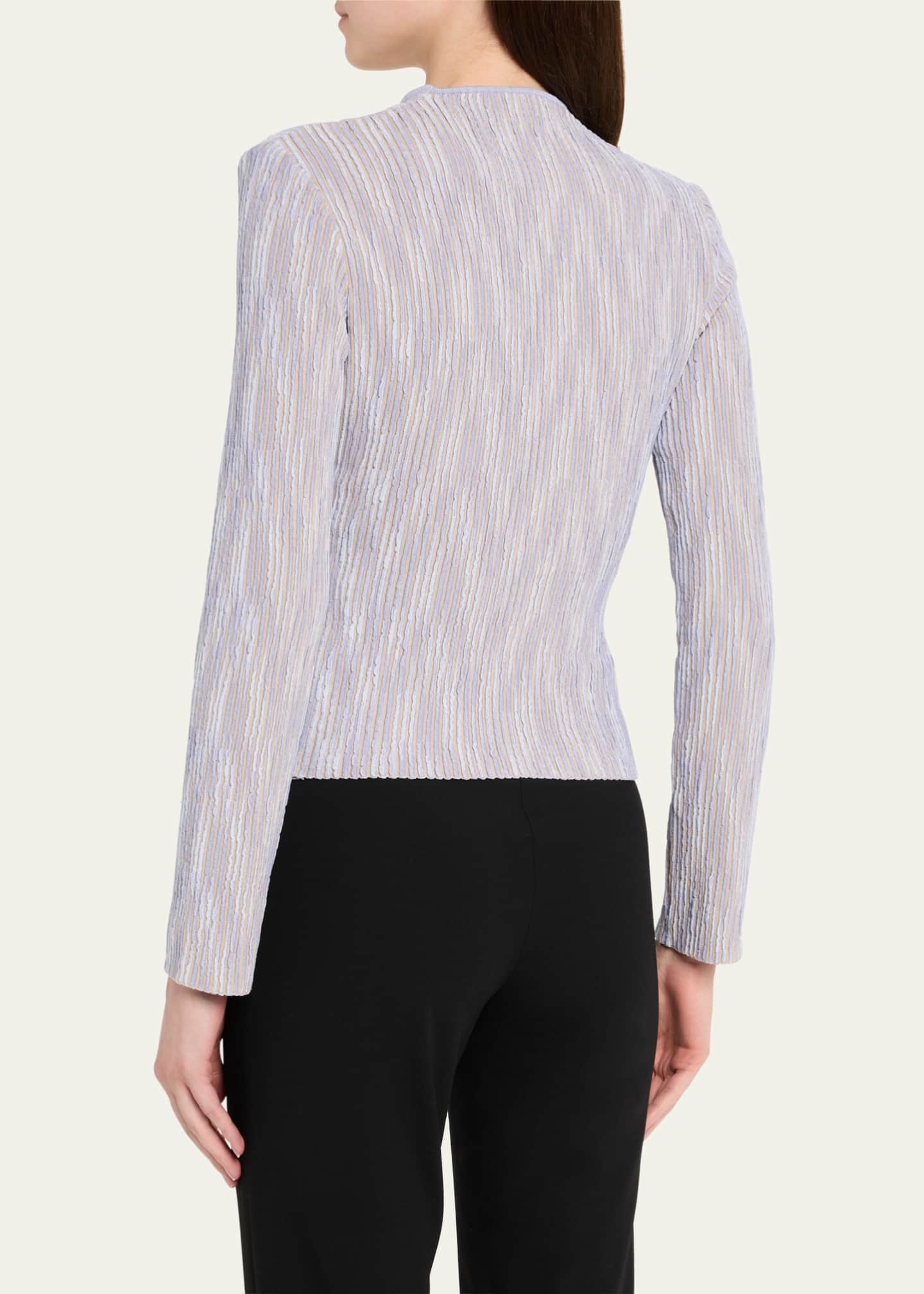 Giorgio Armani Small Ruffled Zip-Up Jacket Image 3 of 5