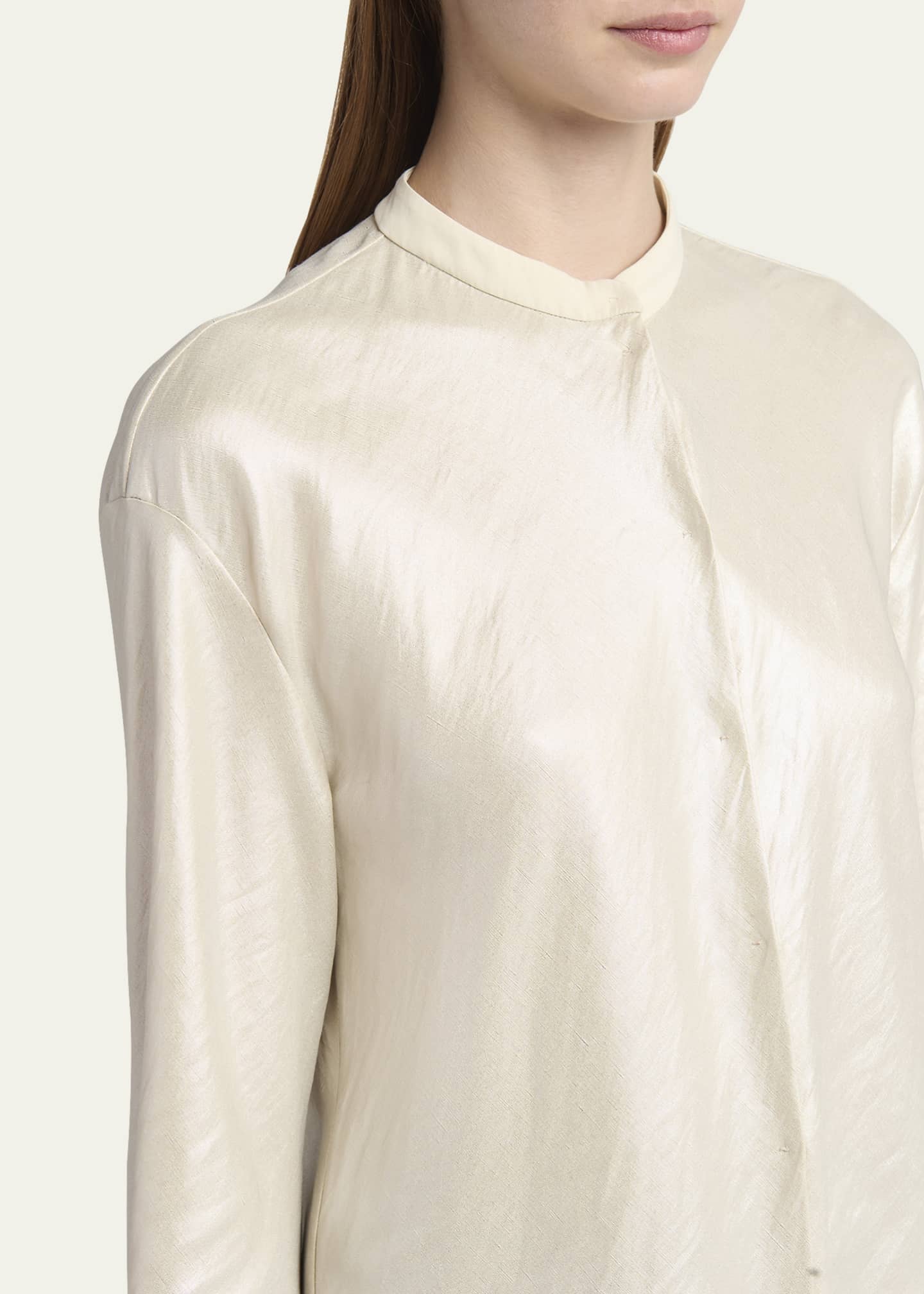 Giorgio Armani Button Down Viscose-Blend Shirt Image 5 of 5