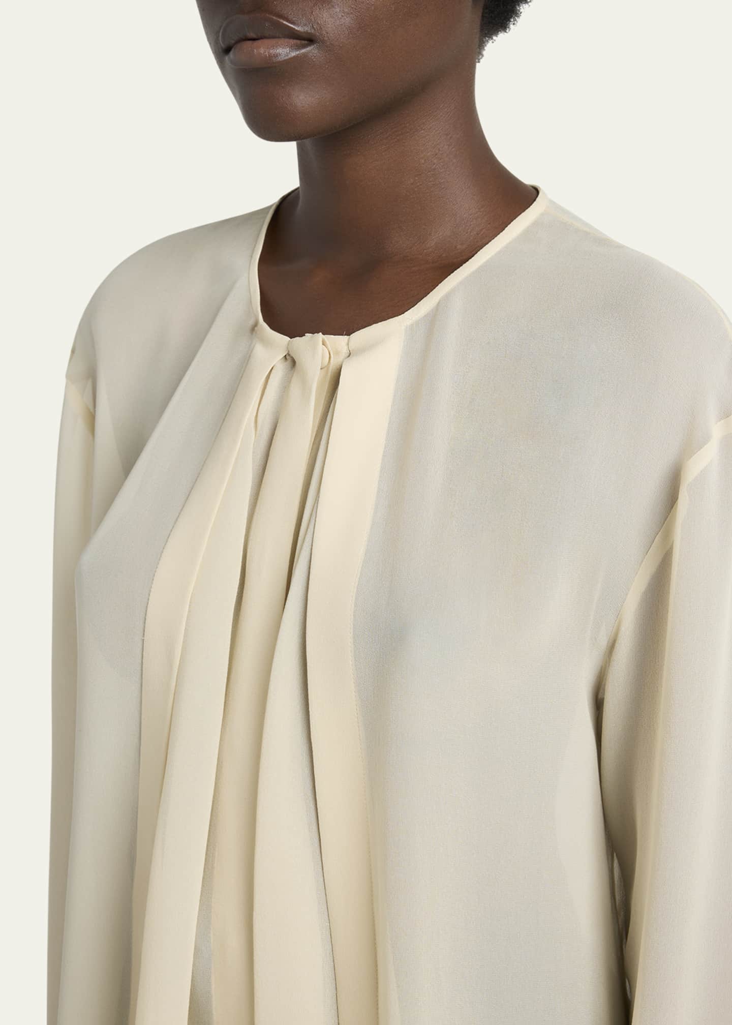 Giorgio Armani Pleated Silk Blouse Image 5 of 5