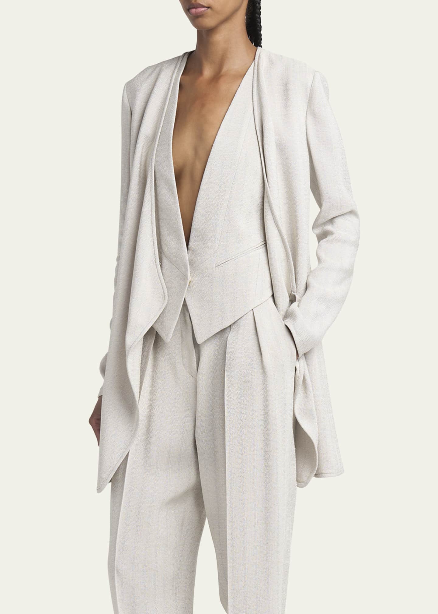 Giorgio Armani V-Neck Viscose Blend Jacket Image 4 of 5
