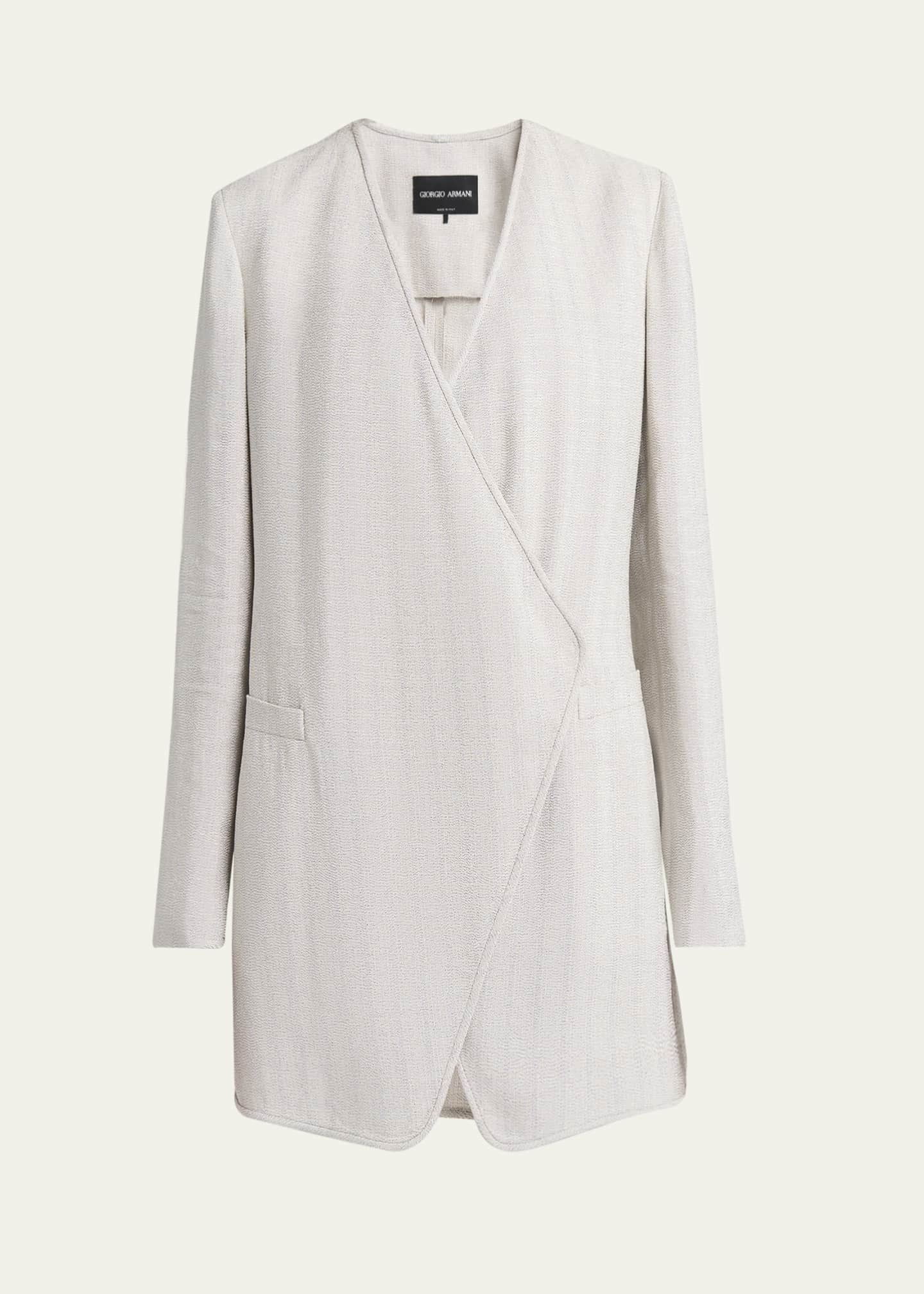 Giorgio Armani V-Neck Viscose Blend Jacket Image 1 of 5