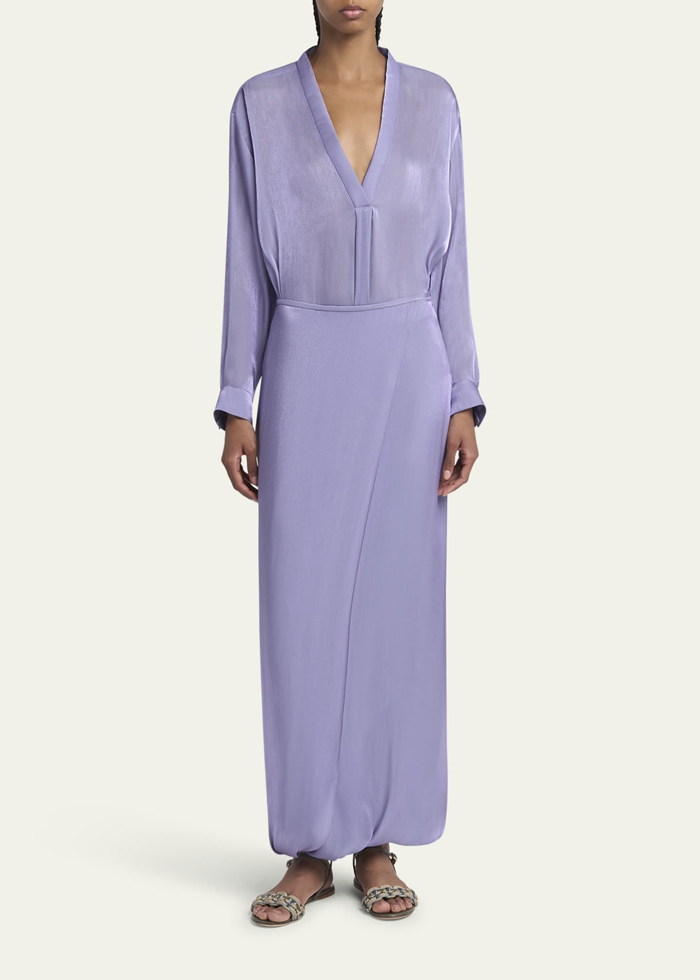 Giorgio Armani Long Draped Straight Skirt Image 2 of 5