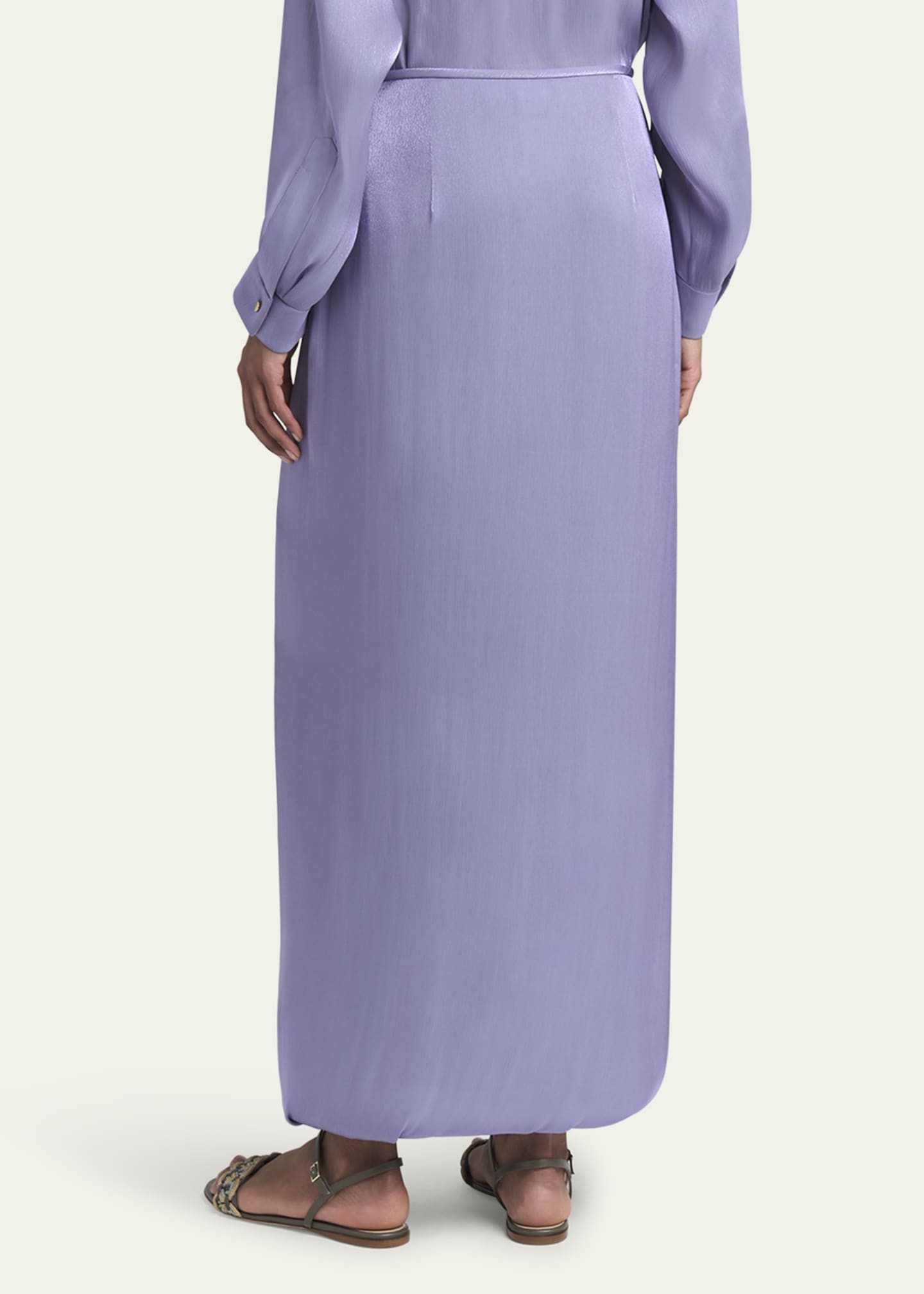 Giorgio Armani Long Draped Straight Skirt Image 3 of 5