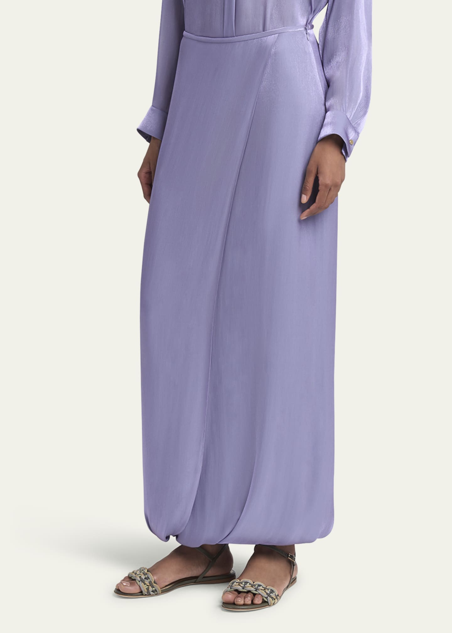 Giorgio Armani Long Draped Straight Skirt Image 4 of 5