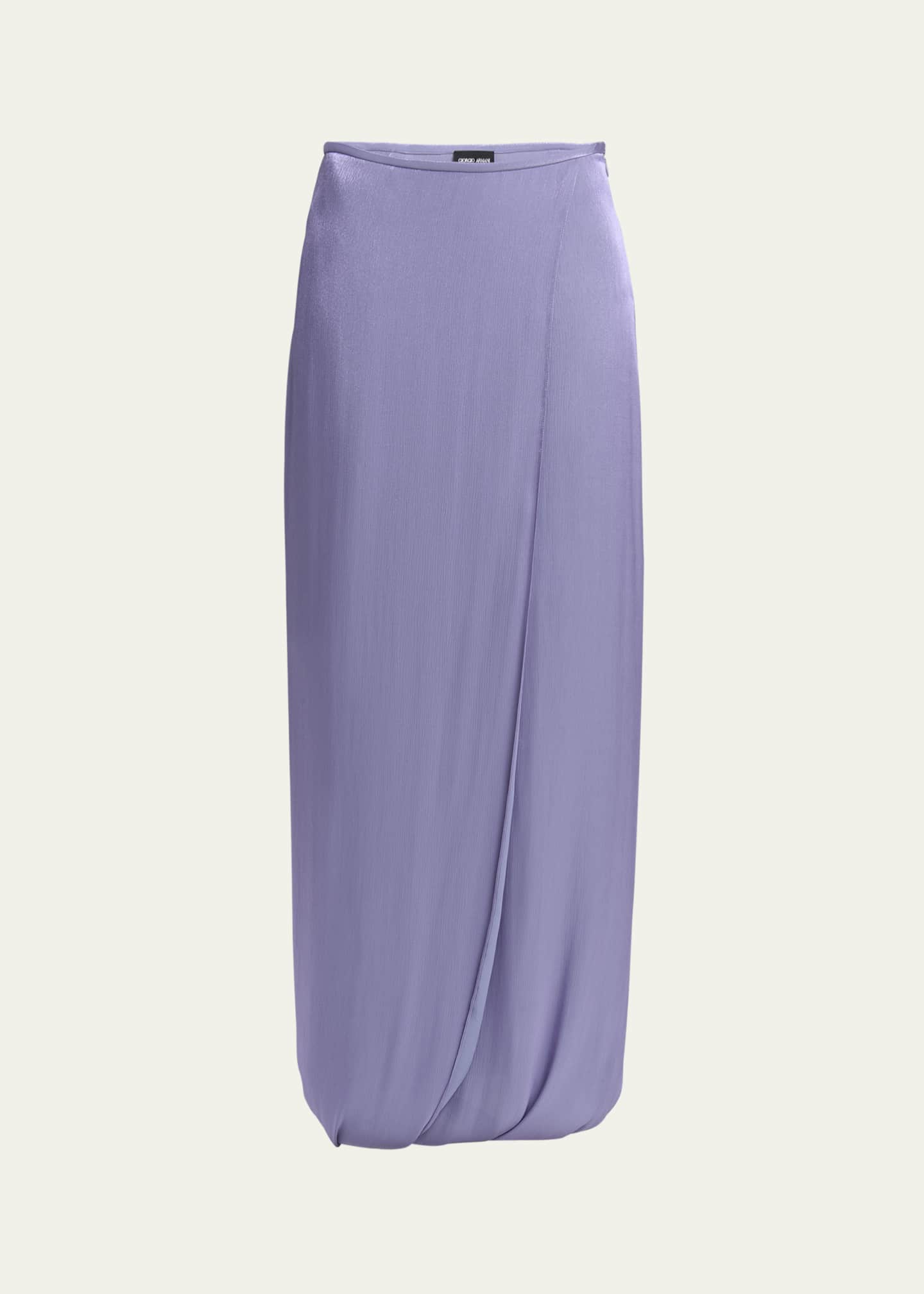 Giorgio Armani Long Draped Straight Skirt Image 1 of 5