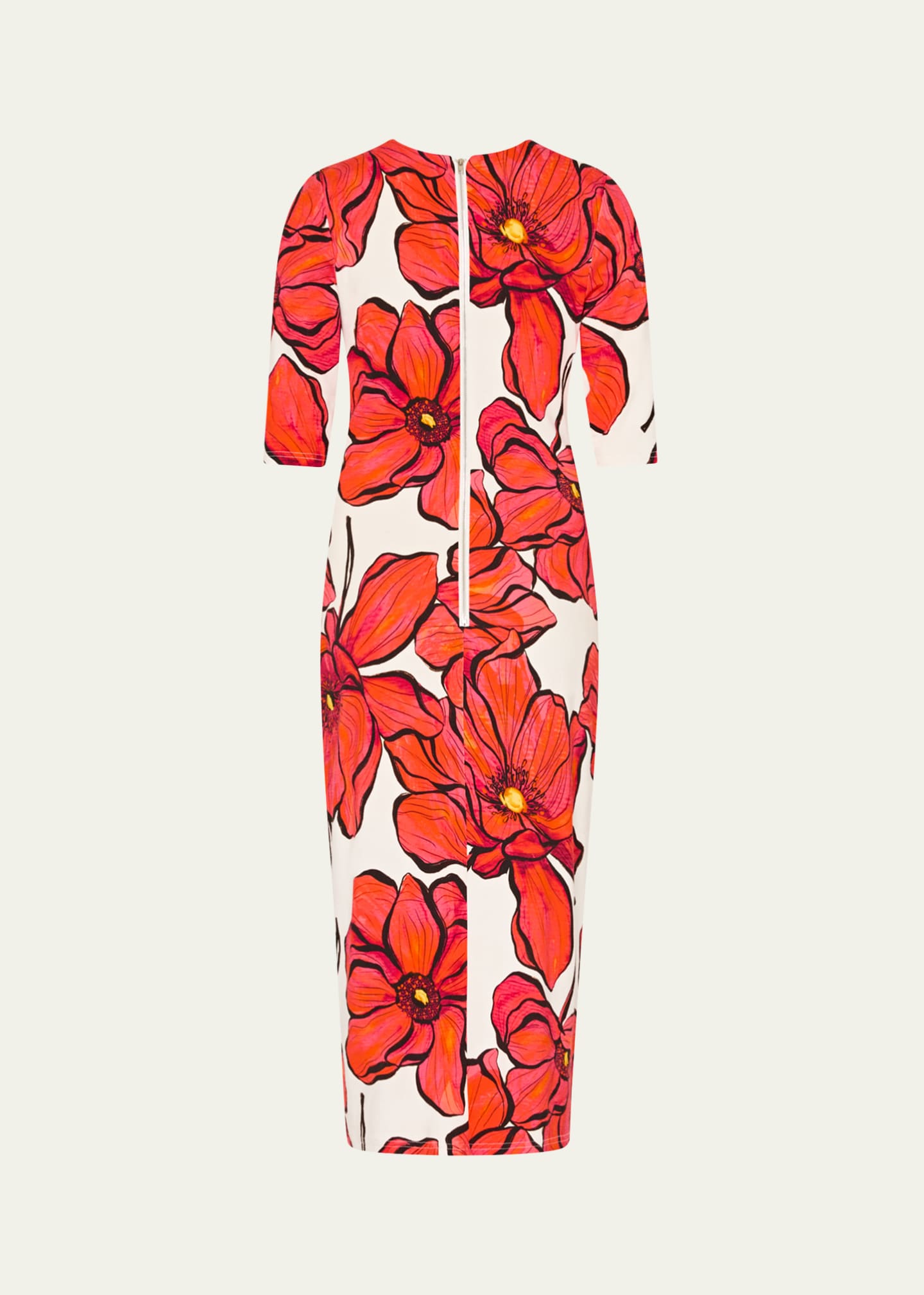 Milly Windflower Jersey Midi Dress Image 3 of 5