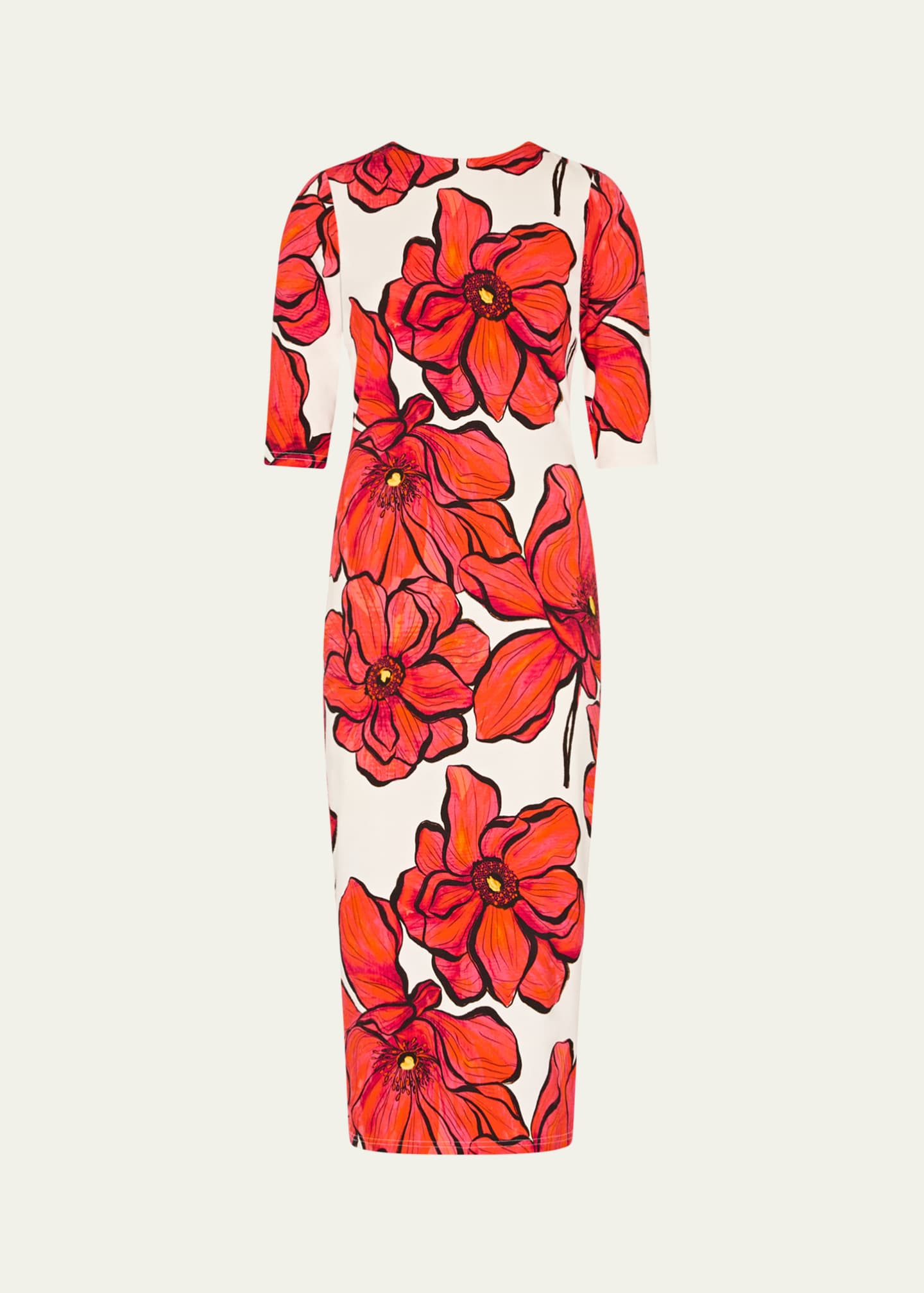 Milly Windflower Jersey Midi Dress Image 1 of 5