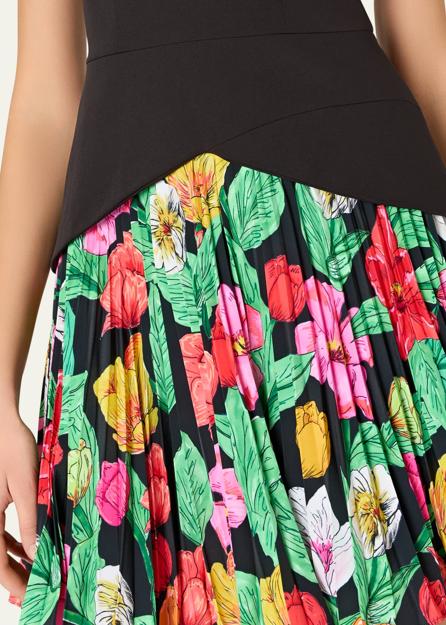 Milly Haddy Tulip Rosette Pleated Mini Dress Image 4 of 4