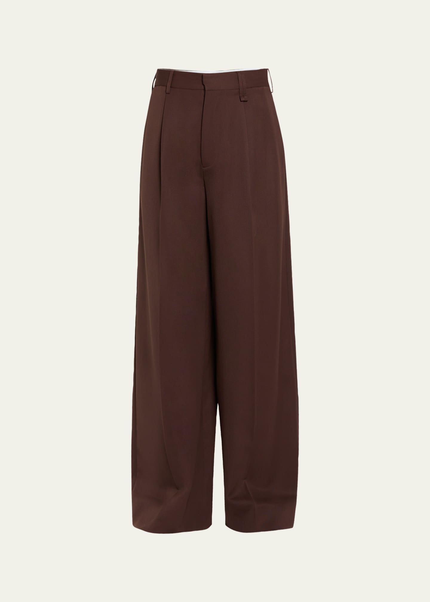 Simone Rocha Men's Pleated Wide-Leg Trousers Image 1 of 5