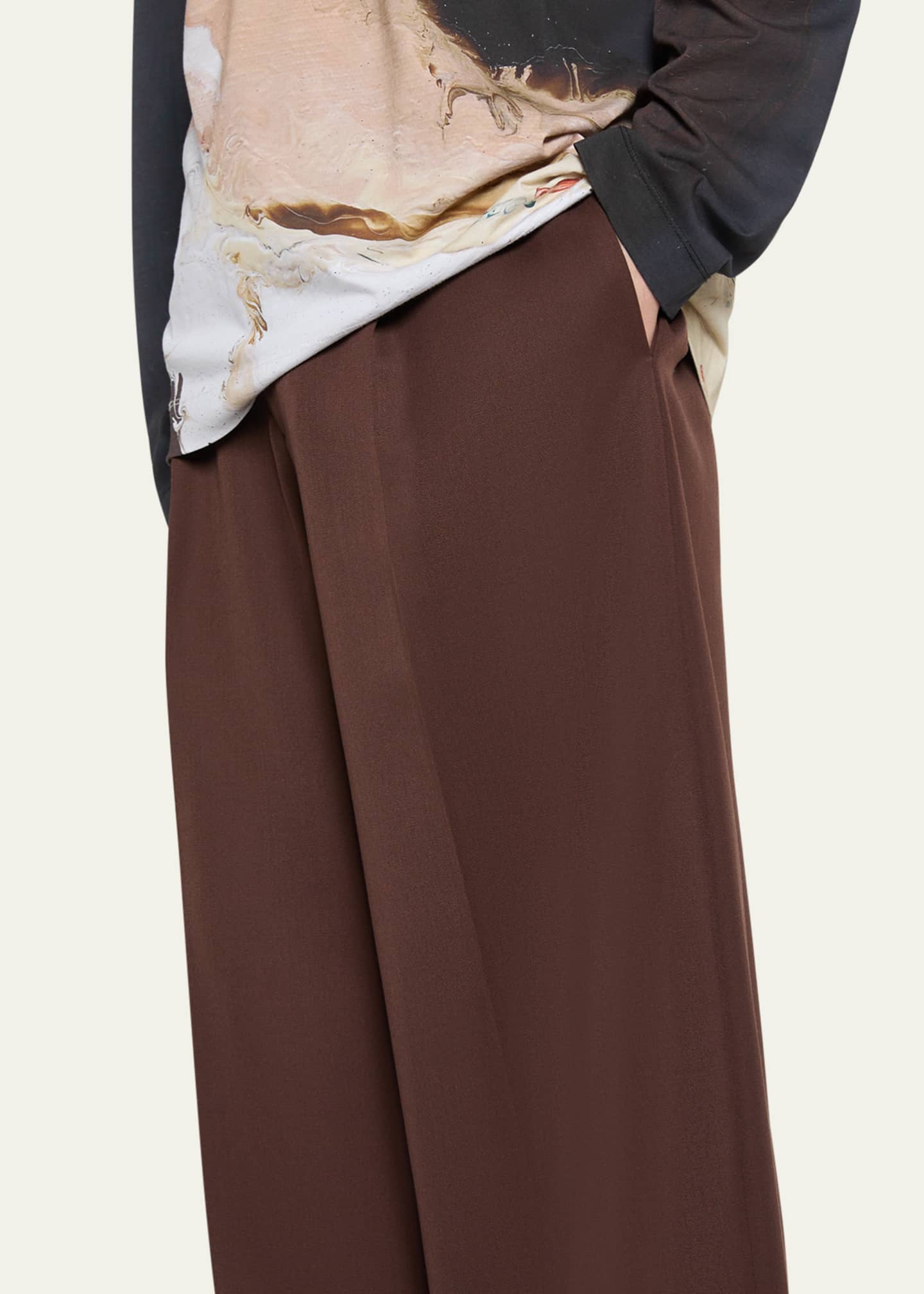 Simone Rocha Men's Pleated Wide-Leg Trousers Image 5 of 5