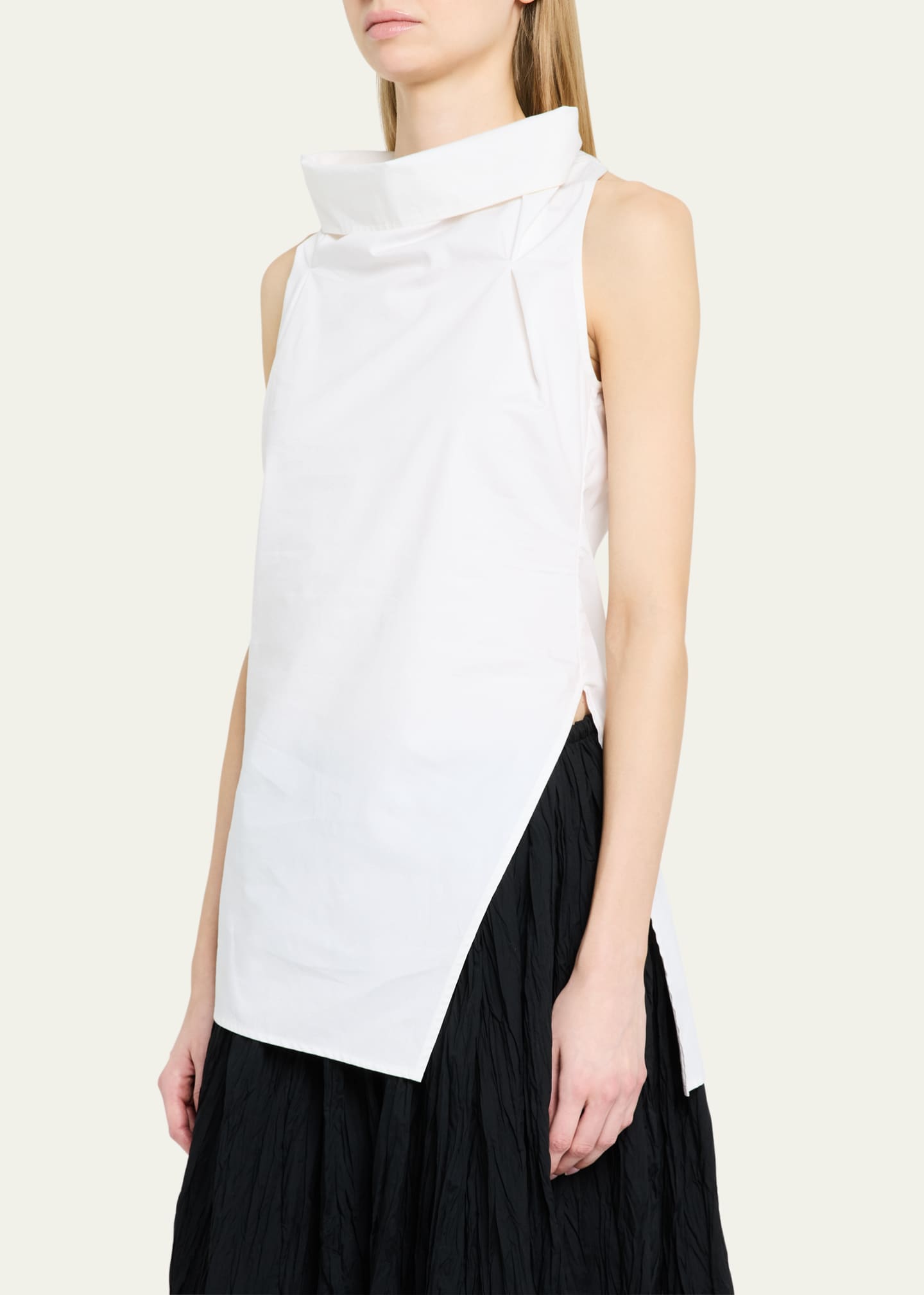 High Cowl Neck Top - Thumbnail 4