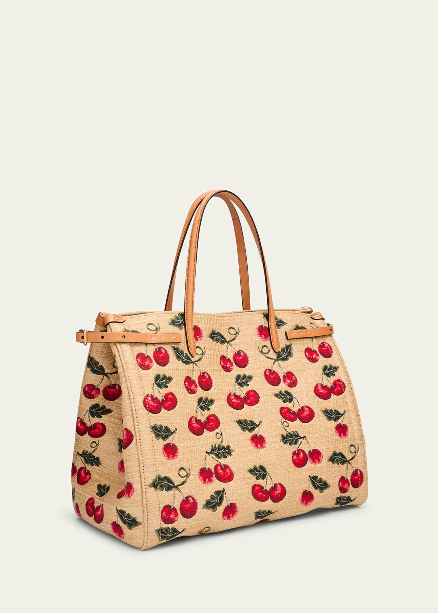 Valentino Garavani Antibes Medium Cherry Tote Bag in Cotton