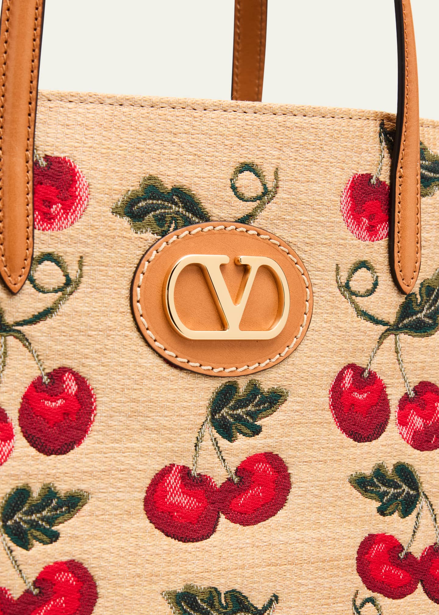 VALENTINO Antibes チェリートート Valentino Garavani Antibes Medium Cherry Tote Bag in Cotton