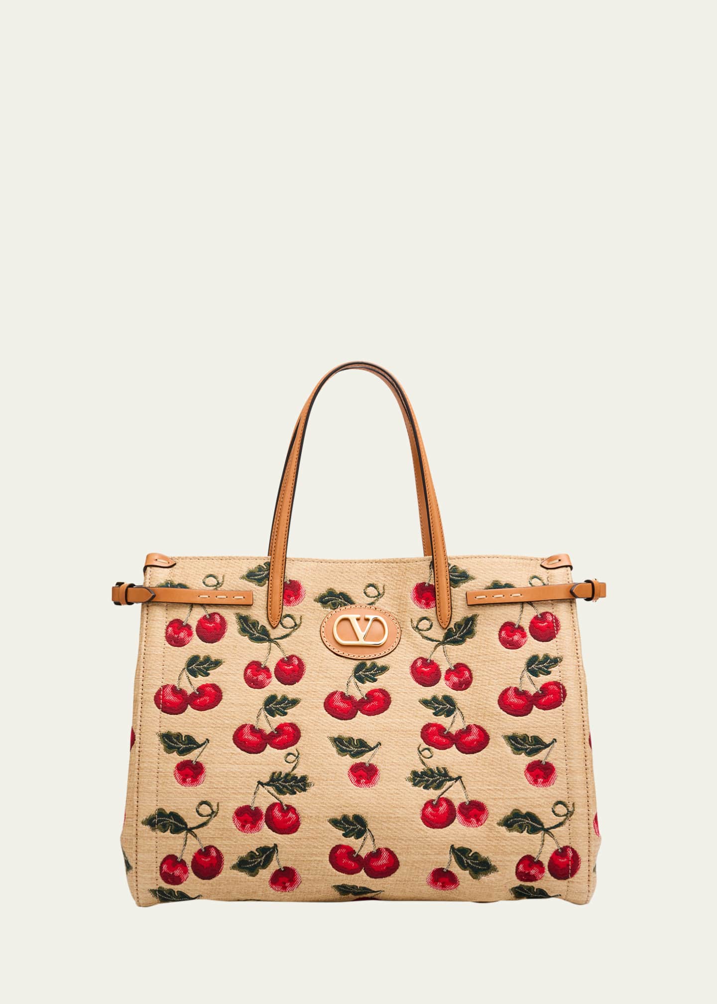 【VALENTINO】ANTIBES TOTE BAG Valentino Garavani Antibes Medium Canvas Shopping Bag for