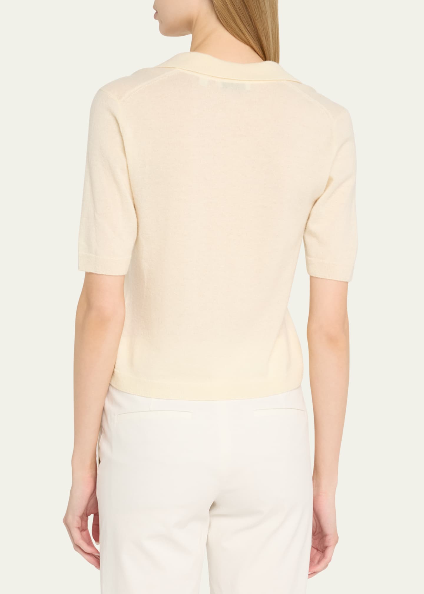 Mulberry Silk and Cashmere Polo Top