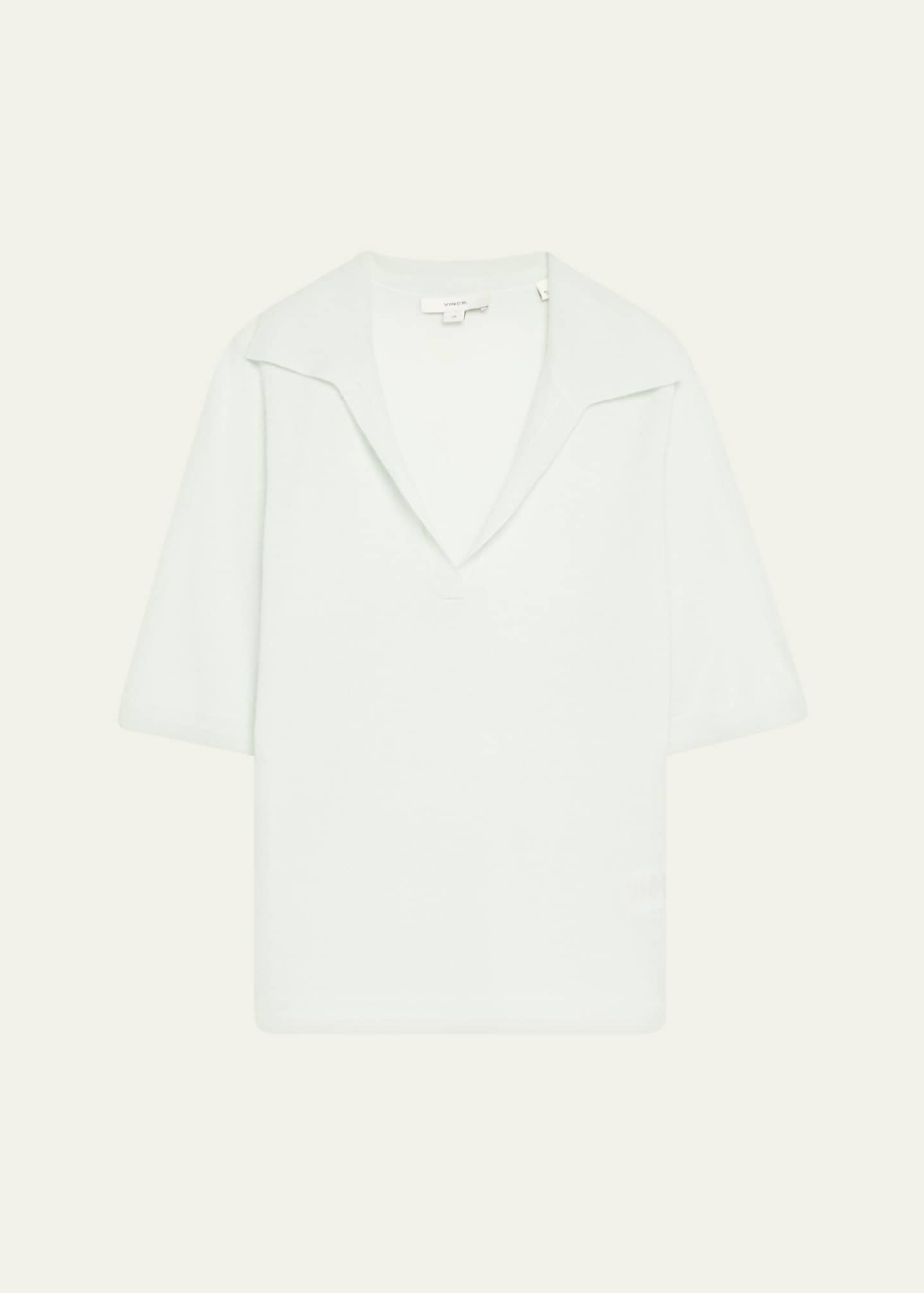 Mulberry Silk and Cashmere Polo Top