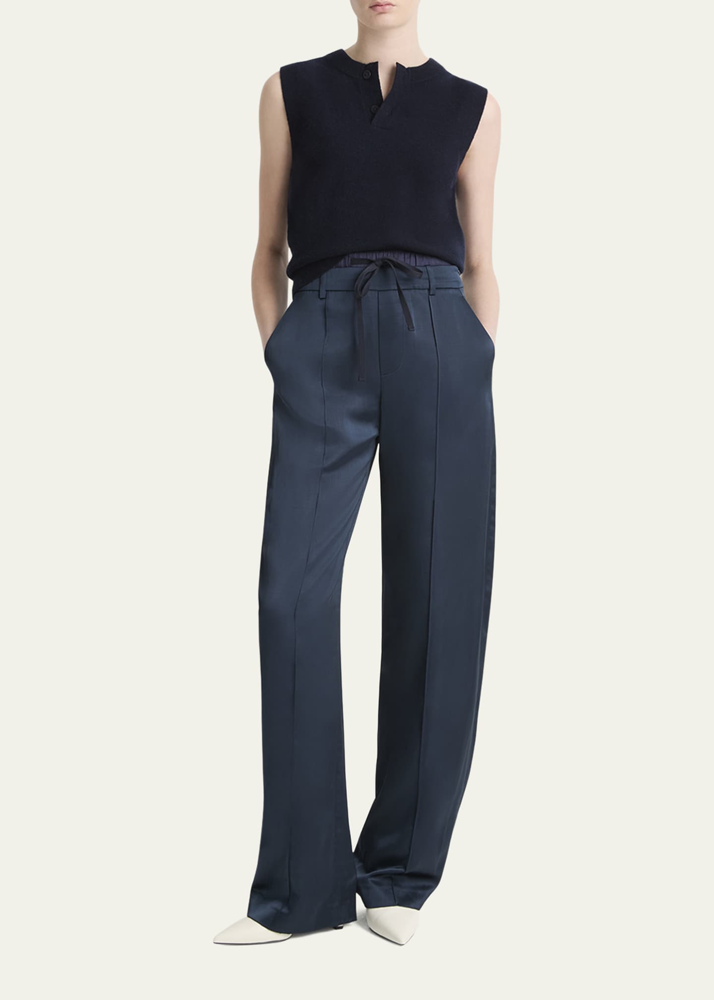 Vince Sleeveless Henley Shell Image 2 of 5