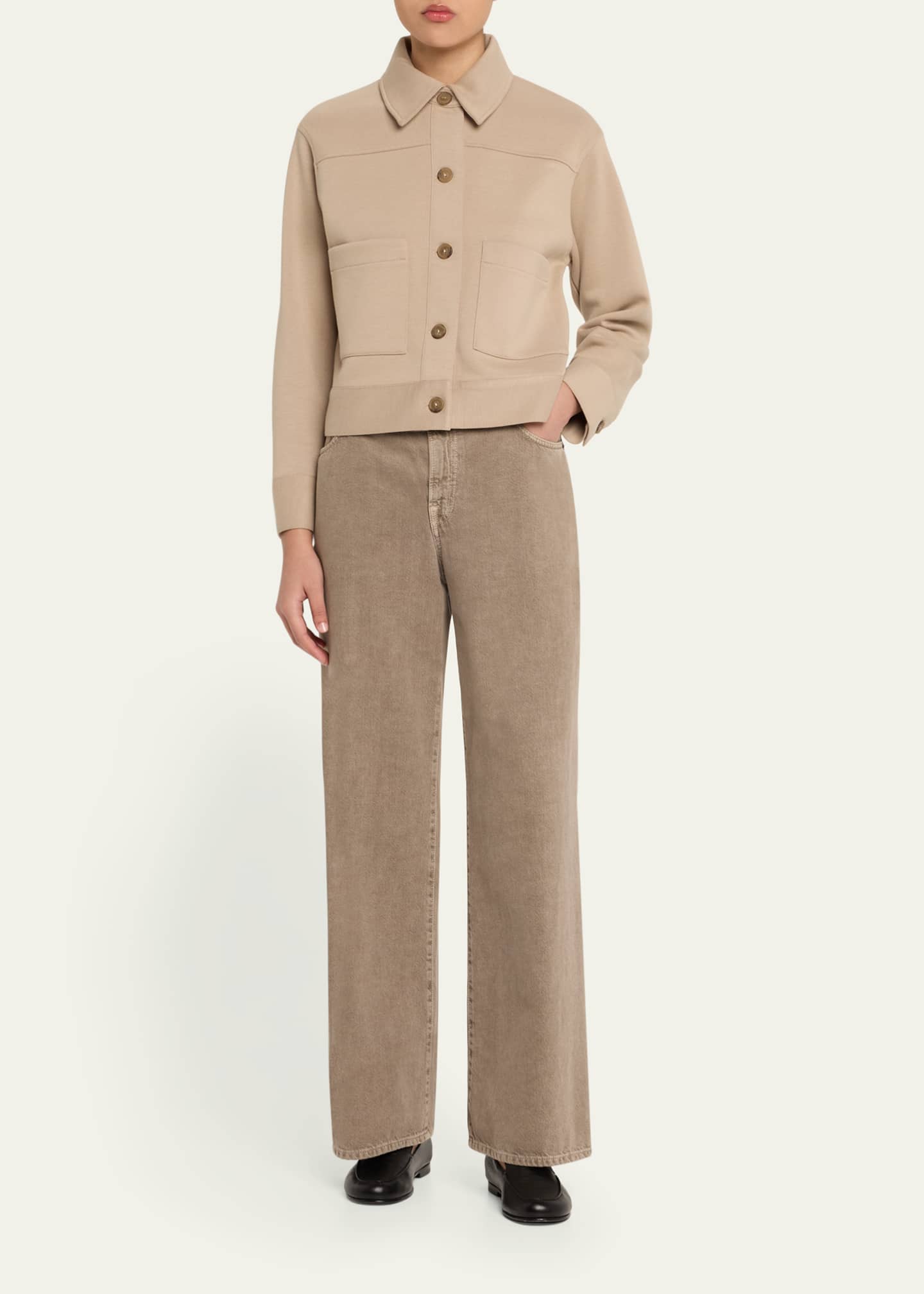 Vince Cropped Patch Pocket Jacket Image 2 of 5