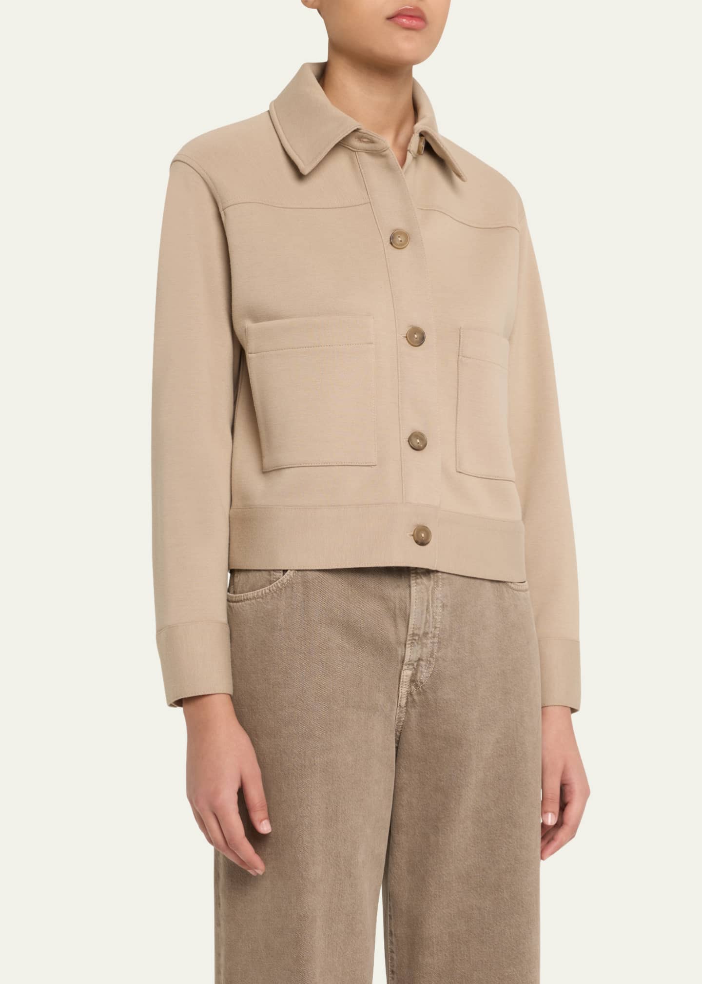 Vince Cropped Patch Pocket Jacket Image 4 of 5