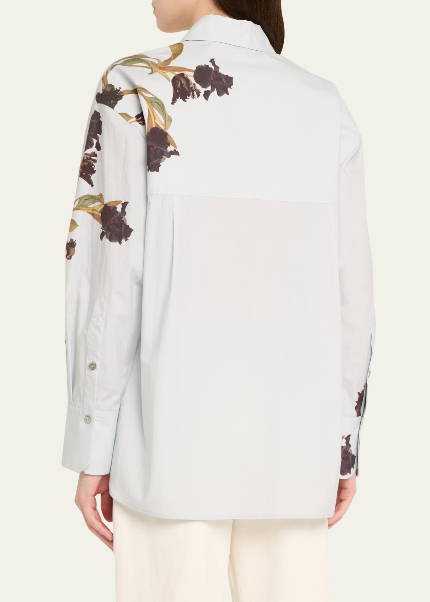 Vince Long-Sleeve Iris Button-Front Shirt Image 3 of 5